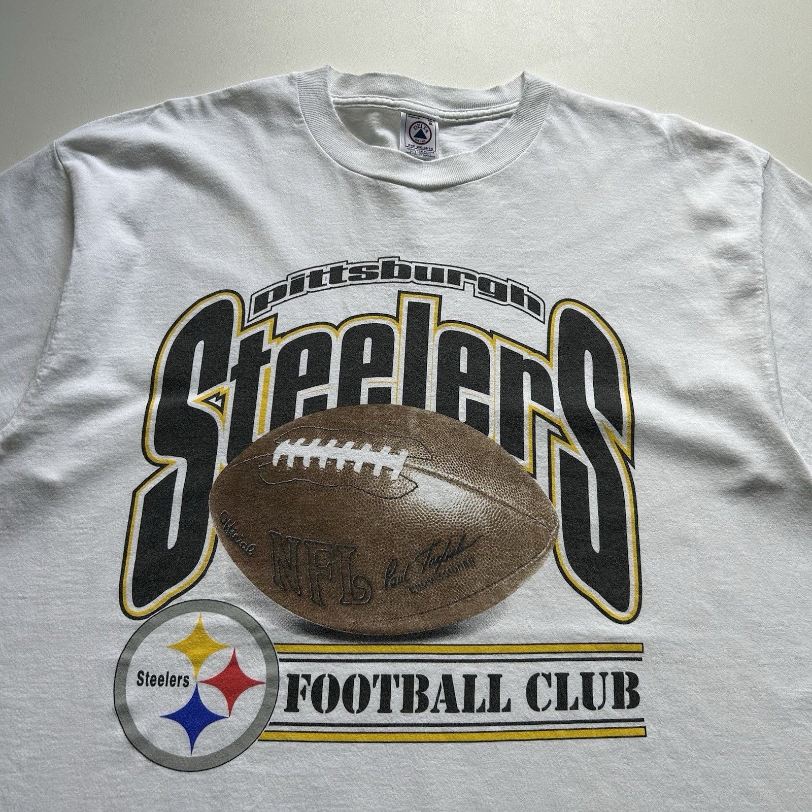 Delta NFL Pittsburgh Steelers Football T-Shirt XL Vintage Y2K Rare Size US XL / EU 56 / 4 - 2 Thumbnail