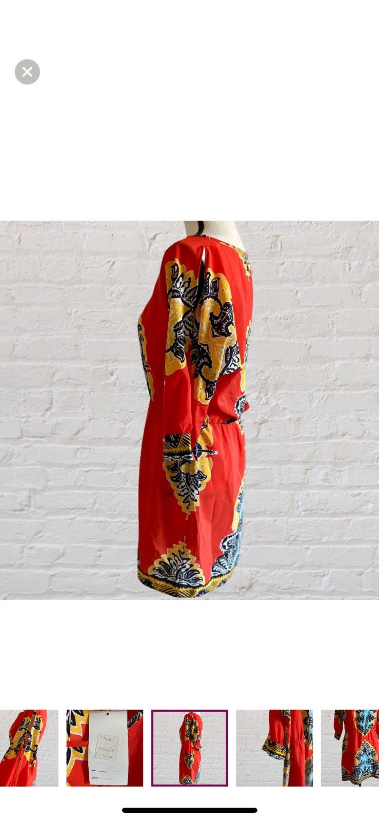 Other MONKEE’S’ SILK SLIT SLEEVE MINI DRESS SLIT DOWN BACK Size M / US 6-8 / IT 42-44 - 8 Thumbnail