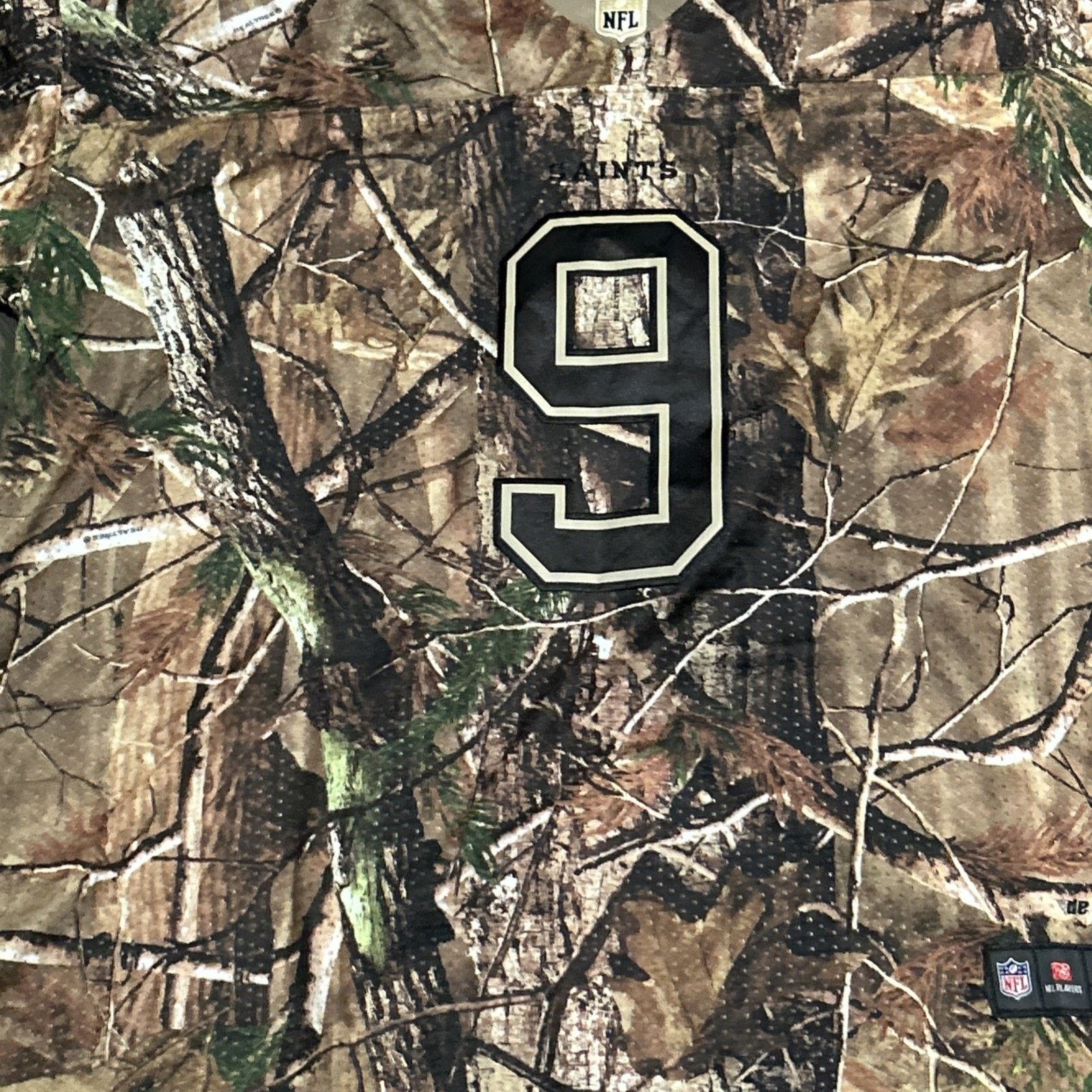 Nike Men’s 52 On Field #9 Brees Saints Real Tree Nike Jersey NWT Size US L / EU 52-54 / 3 - 9 Thumbnail