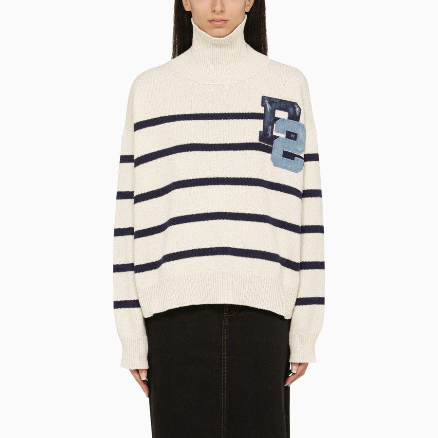 Dsquared2 o1d2blof0824 Striped Turtleneck Sweaters in Multicolor Size S / US 4 / IT 40 - 1 Thumbnail
