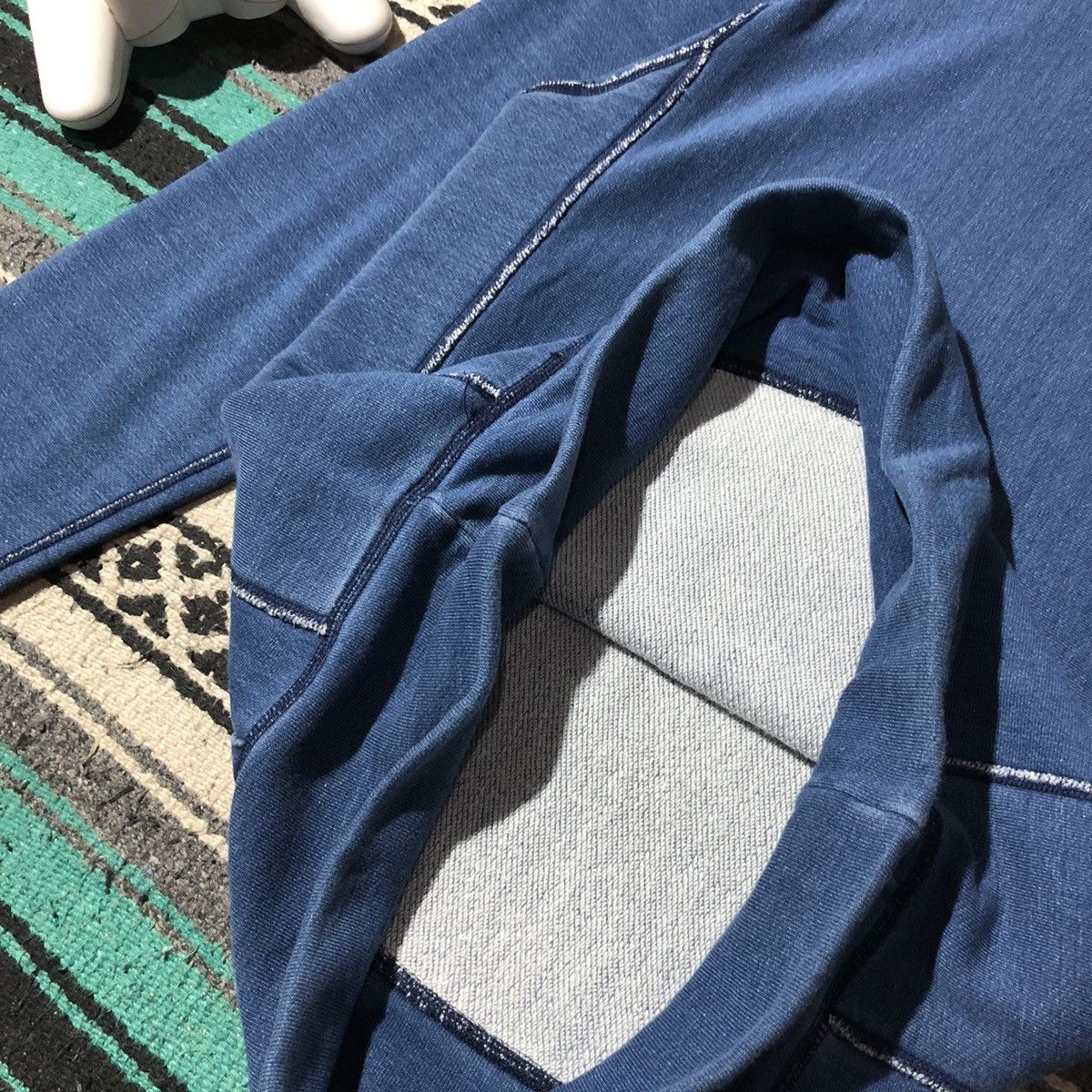 Beams Plus × Vintage Beams Boy Indigo Dyed Thermal Hoodie Size US S / EU 44-46 / 1 - 12 Thumbnail