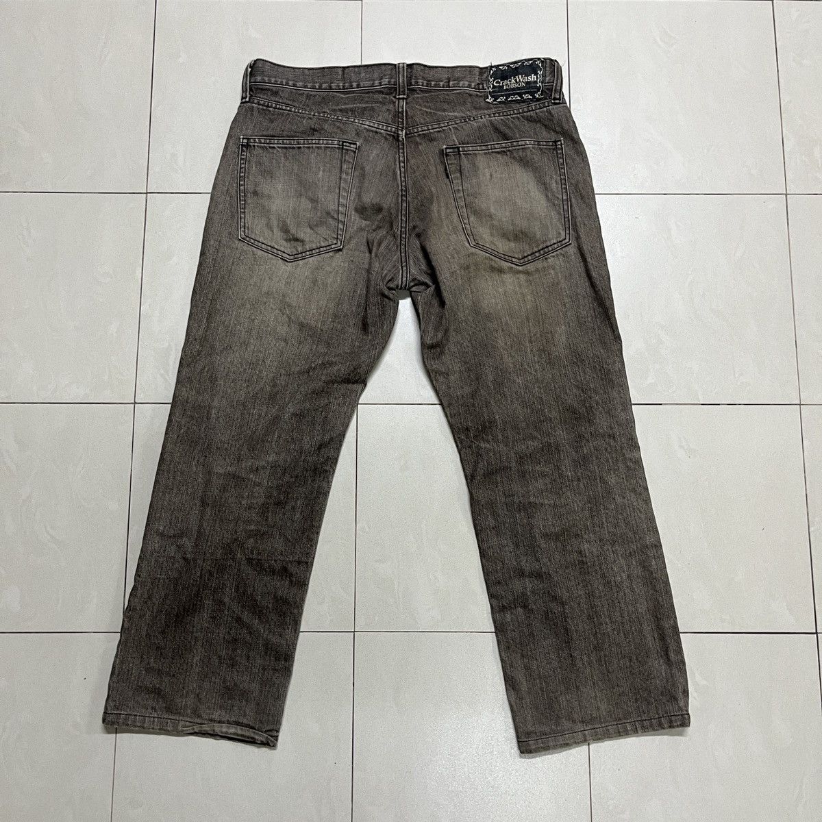 If Six Was Nine × Japanese Brand Vintage Crack Wash Rust Bobson Baggy Jeans Size US 35 - 9 Thumbnail