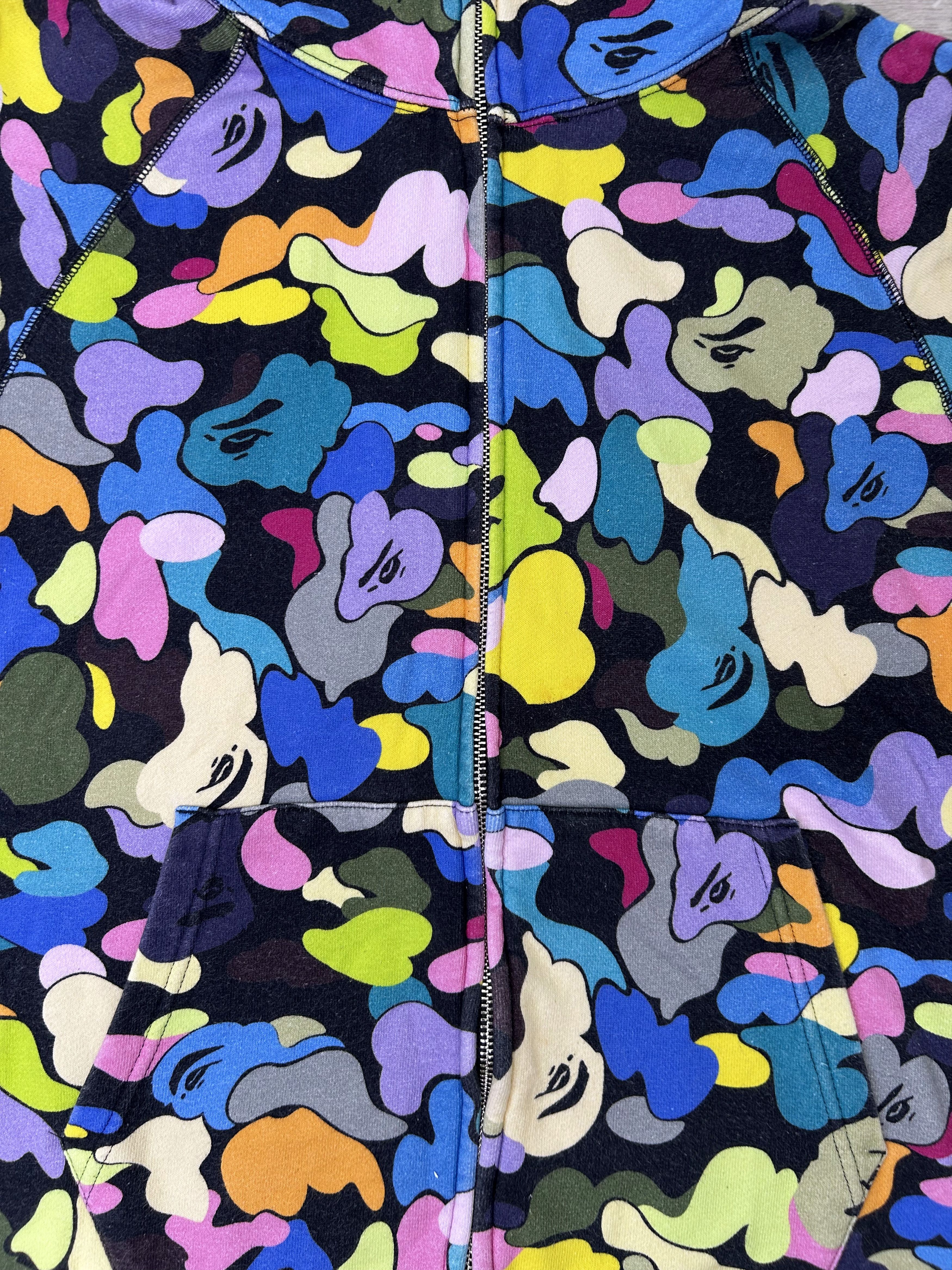Bape Bape Multi Camo PONR Shark Full Zip Hoodie [Size M] Size US M / EU 48-50 / 2 - 2 Thumbnail