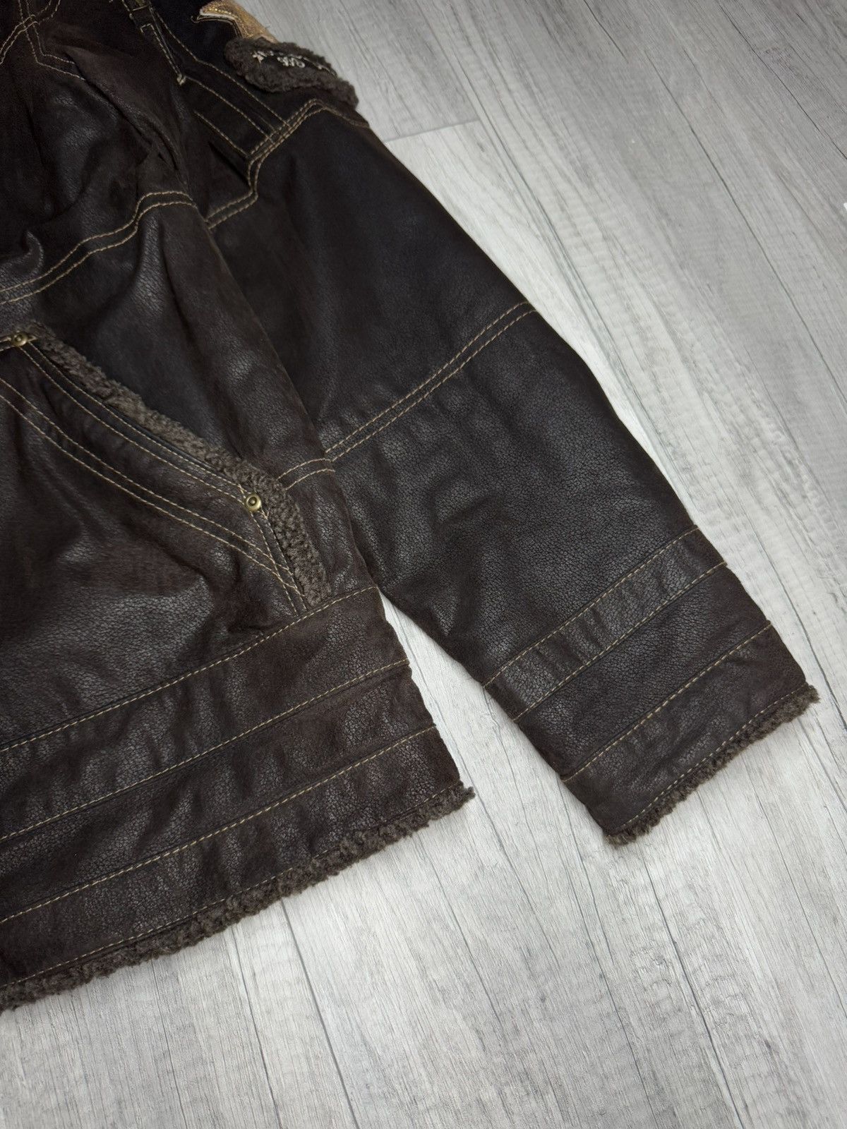 Genuine Leather × Vintage Vintagge leather jacket L avant garde retro Size US L / EU 52-54 / 3 - 6 Thumbnail