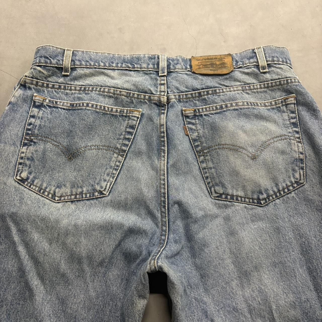 Levi's Crazy Vintage Y2K/2000s Baggy Levis 545 Loose Fit Medium Blue Wash Denim Jeans! Size US 38 / EU 54 - 6 Thumbnail