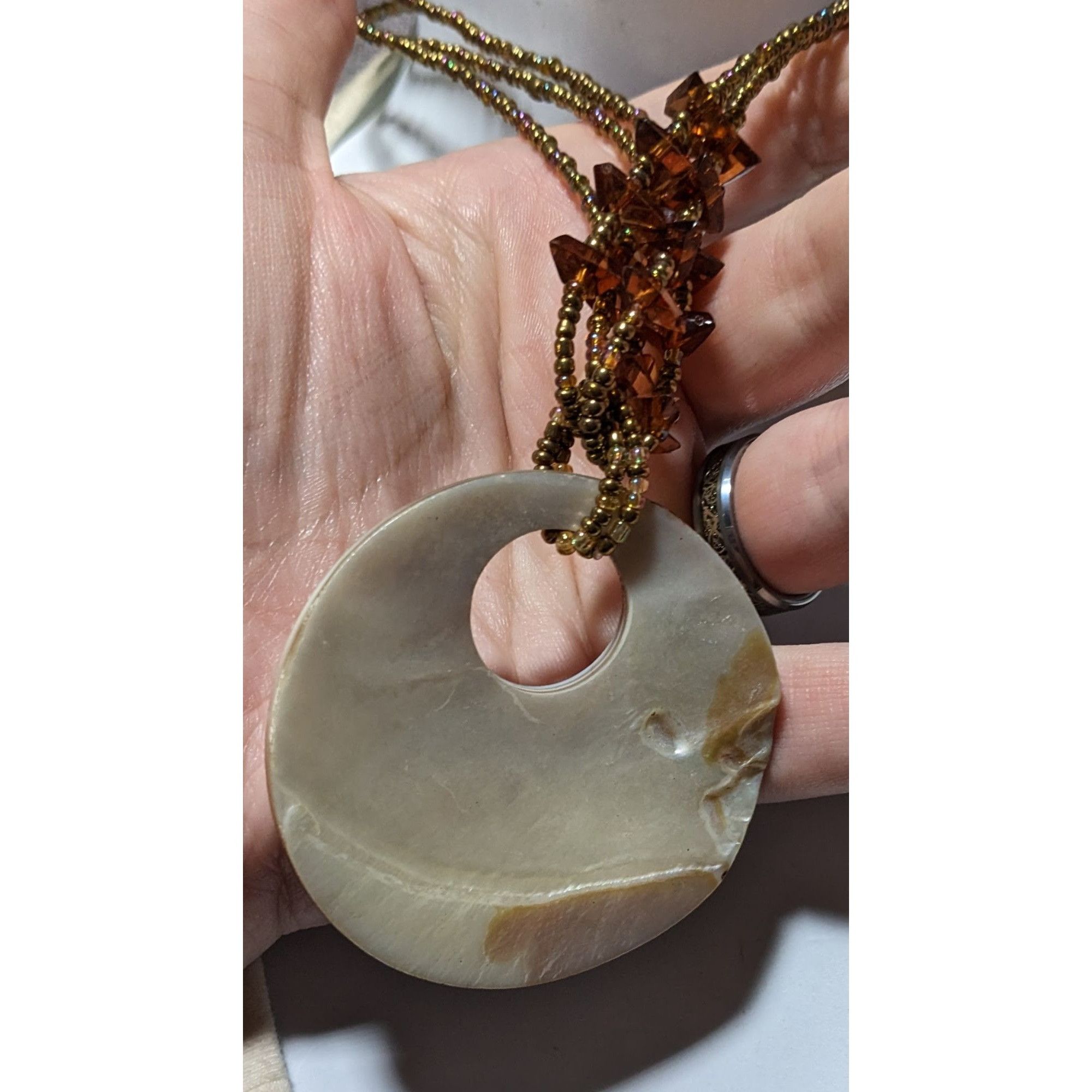 Other Mermaidcore Brown Beaded Shell Pendant Necklace Size ONE SIZE - 10 Thumbnail