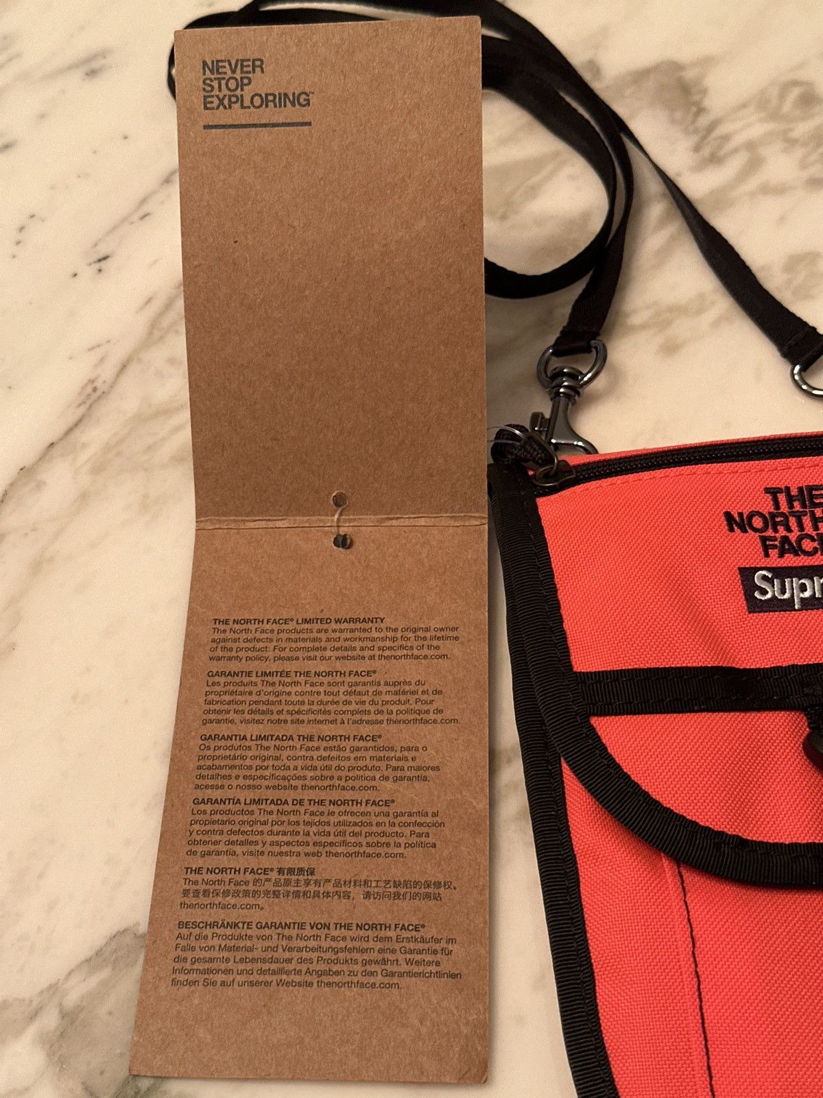 Supreme × The North Face TNF Utility Pouch Rocket Red OS Size ONE SIZE - 5 Thumbnail