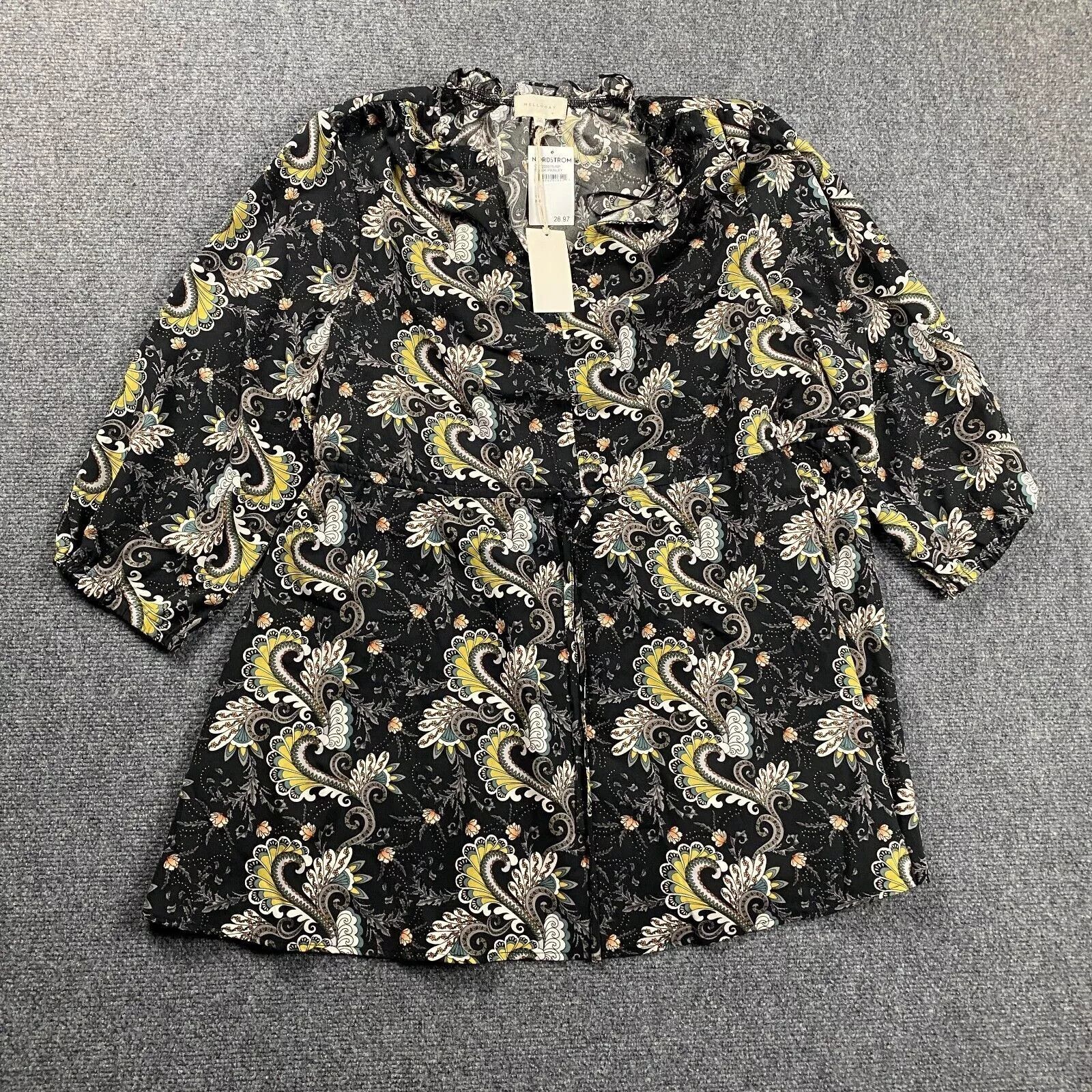 Other Melloday Dress Womens 1X Black Paisley 3/4 Sleeve NWT Size XL / US 12-14 / IT 48-50 - 1 Thumbnail