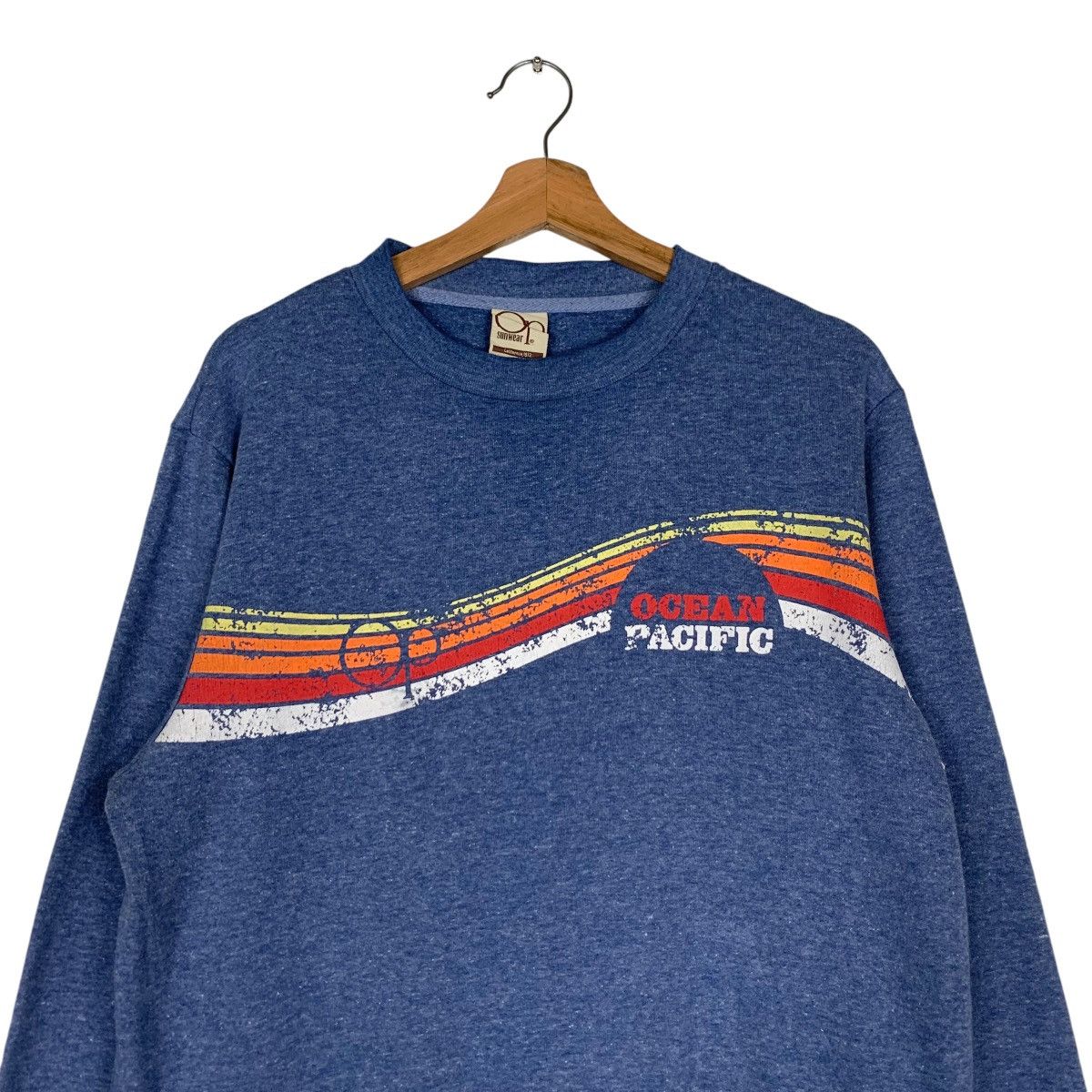 Ocean Pacific OCEAN PACIFIC Blue Crewneck Sweatshirt #1531-C69 Size US XL / EU 56 / 4 - 2 Thumbnail