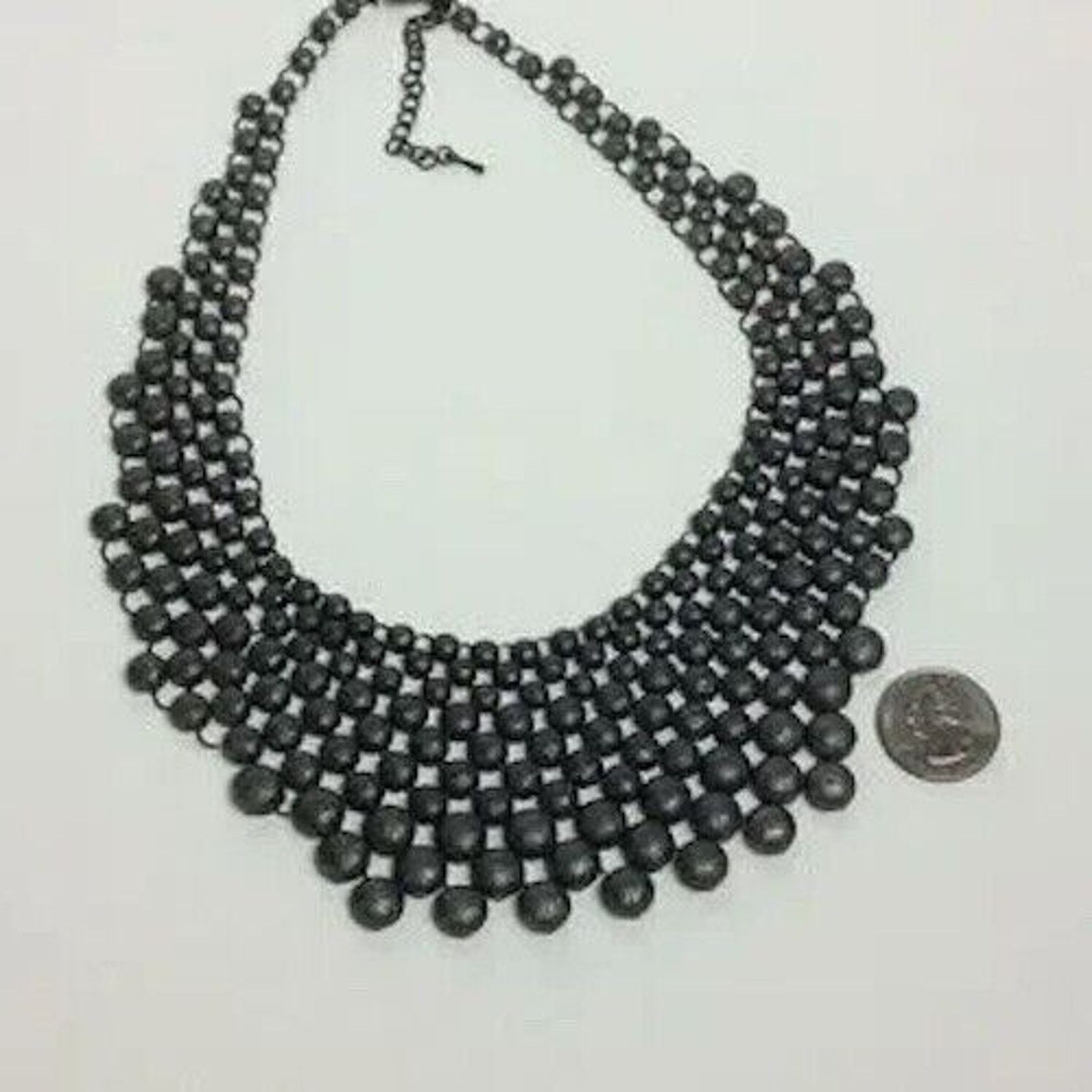 Other VINTAGE CHOKER BIB NECKLACE Size-@ 2 1/2” Center @21” Length Size ONE SIZE - 3 Thumbnail