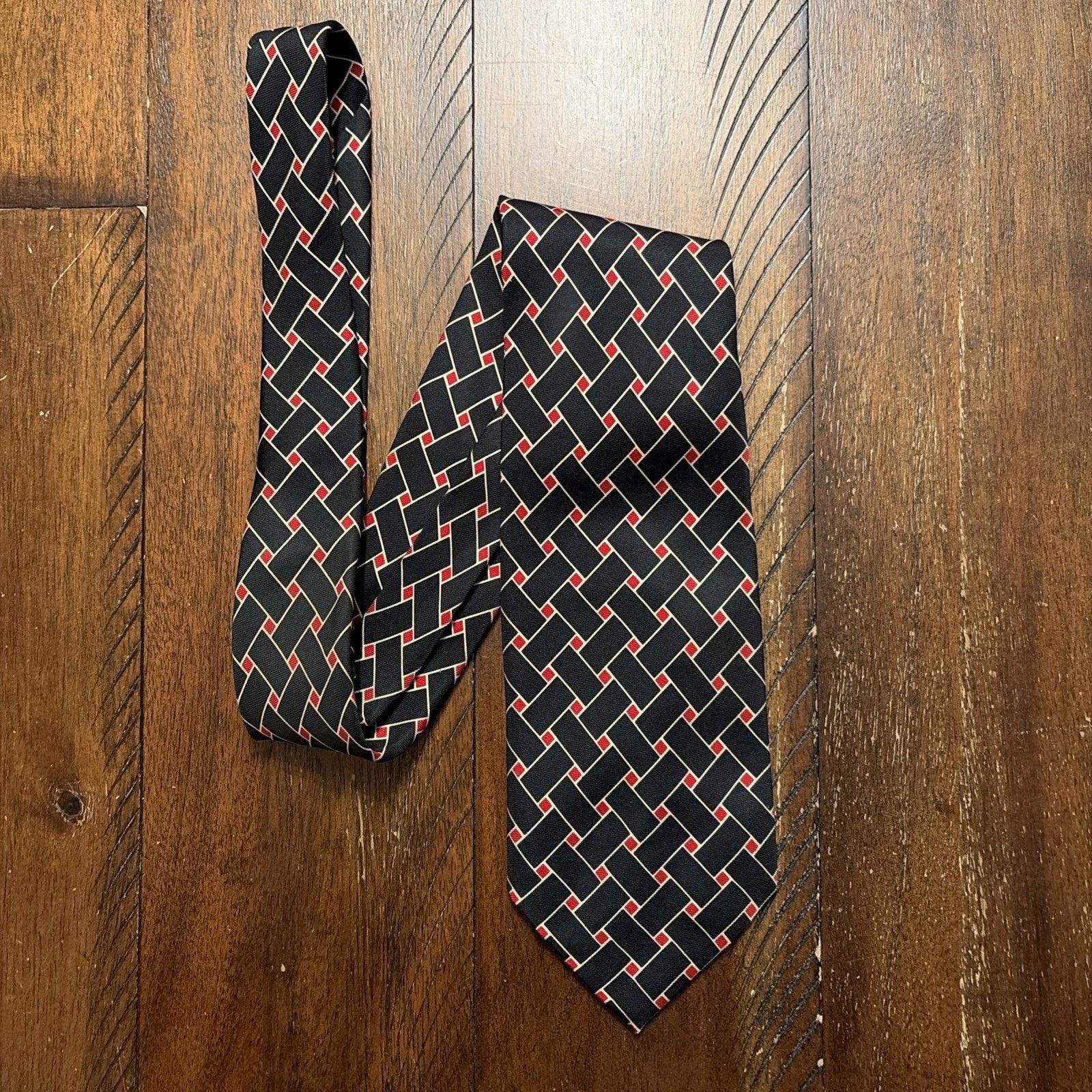 Polo Ralph Lauren Vtg Polo Ralph Lauren Abstract 100% Silk Tie Made By Hand Size ONE SIZE - 1 Thumbnail