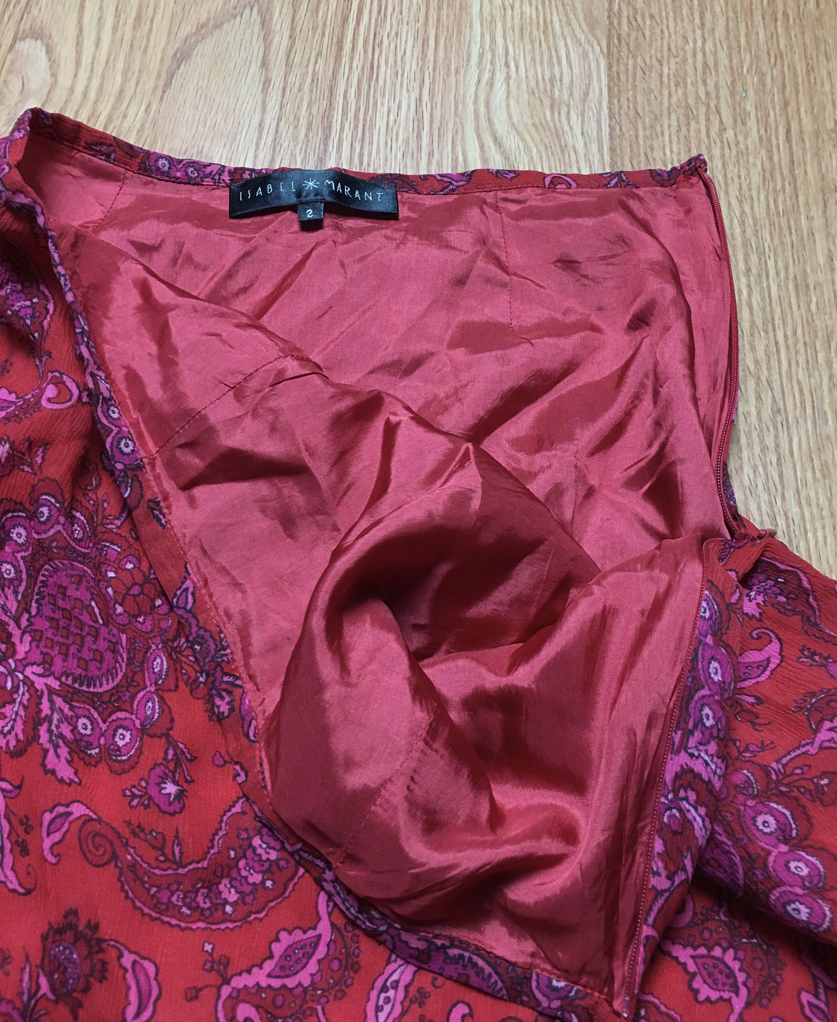 Isabel Marant Isabel Marant Silk Skirt Paisley Print Design Size 2 FR 40 Size 28" / US 6 / IT 42 - 7 Thumbnail