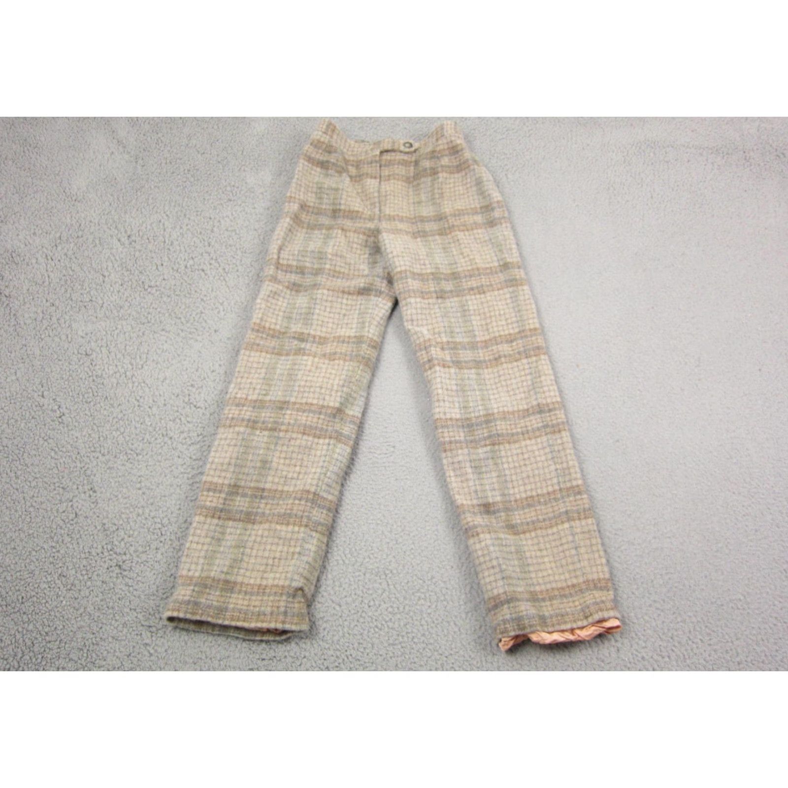 Evan Picone VINTAGE Evan Picone Pants Womens 10 Brown Plaid Wool Dress Straight Size 32" / US 10 / IT 46 - 2 Thumbnail