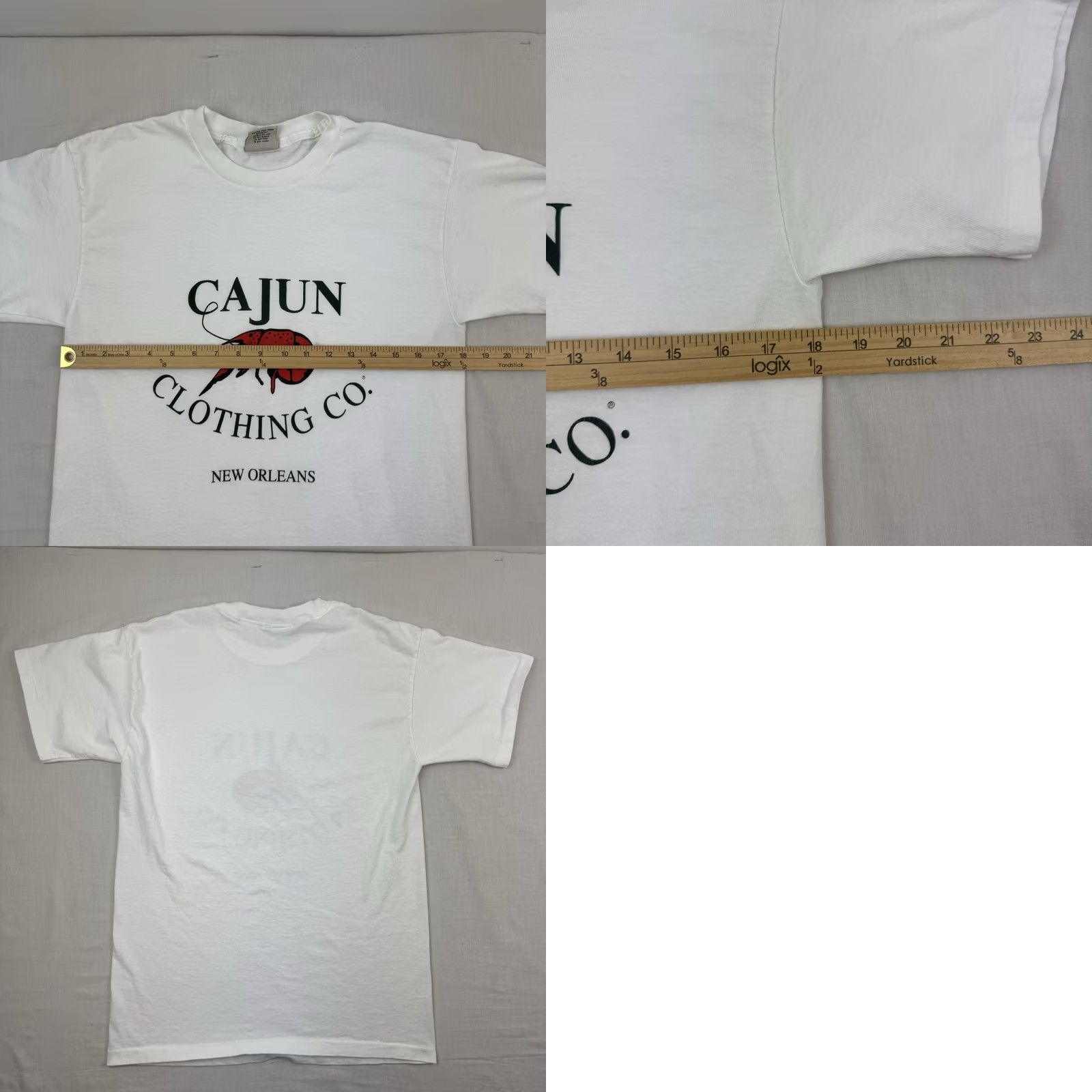 CO VINTAGE Cajun Clothing Co T Shirt Adult Medium White 90s USA Crawfish Mens Size US M / EU 48-50 / 2 - 8 Thumbnail