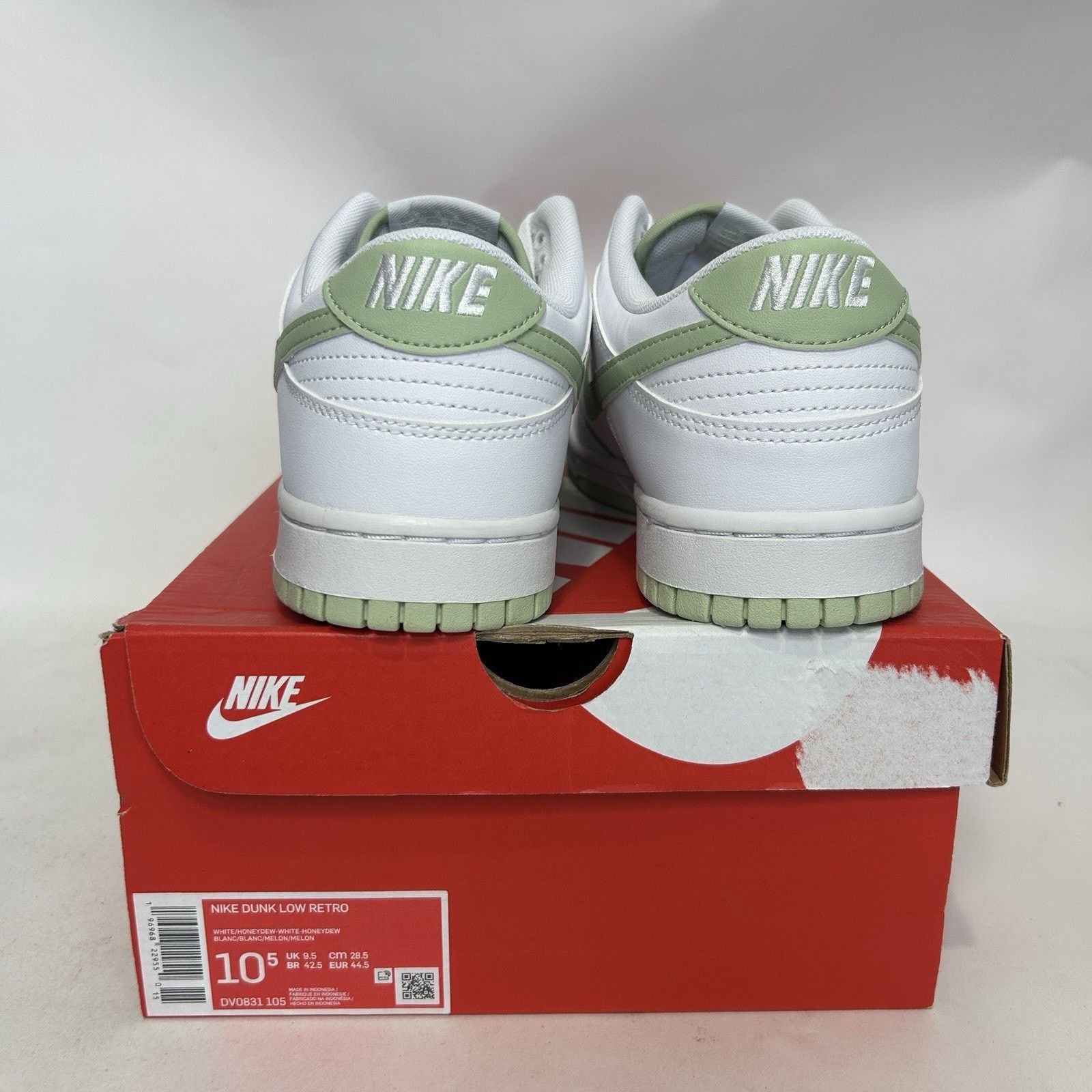 Nike Nike Dunk Low Retro “White Honeydew Green” DV0831-105 Size US 10.5 / EU 43-44 - 4 Thumbnail