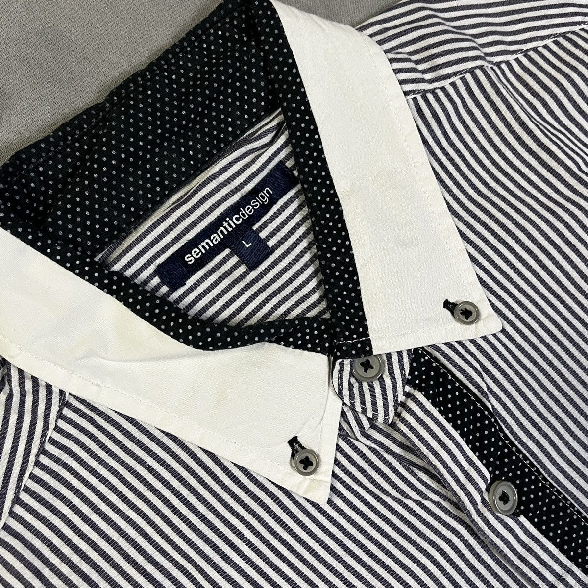 semanticdesign Semantic Design Japan Short Sleeve Stripe Shirt Size US L / EU 52-54 / 3 - 3 Thumbnail