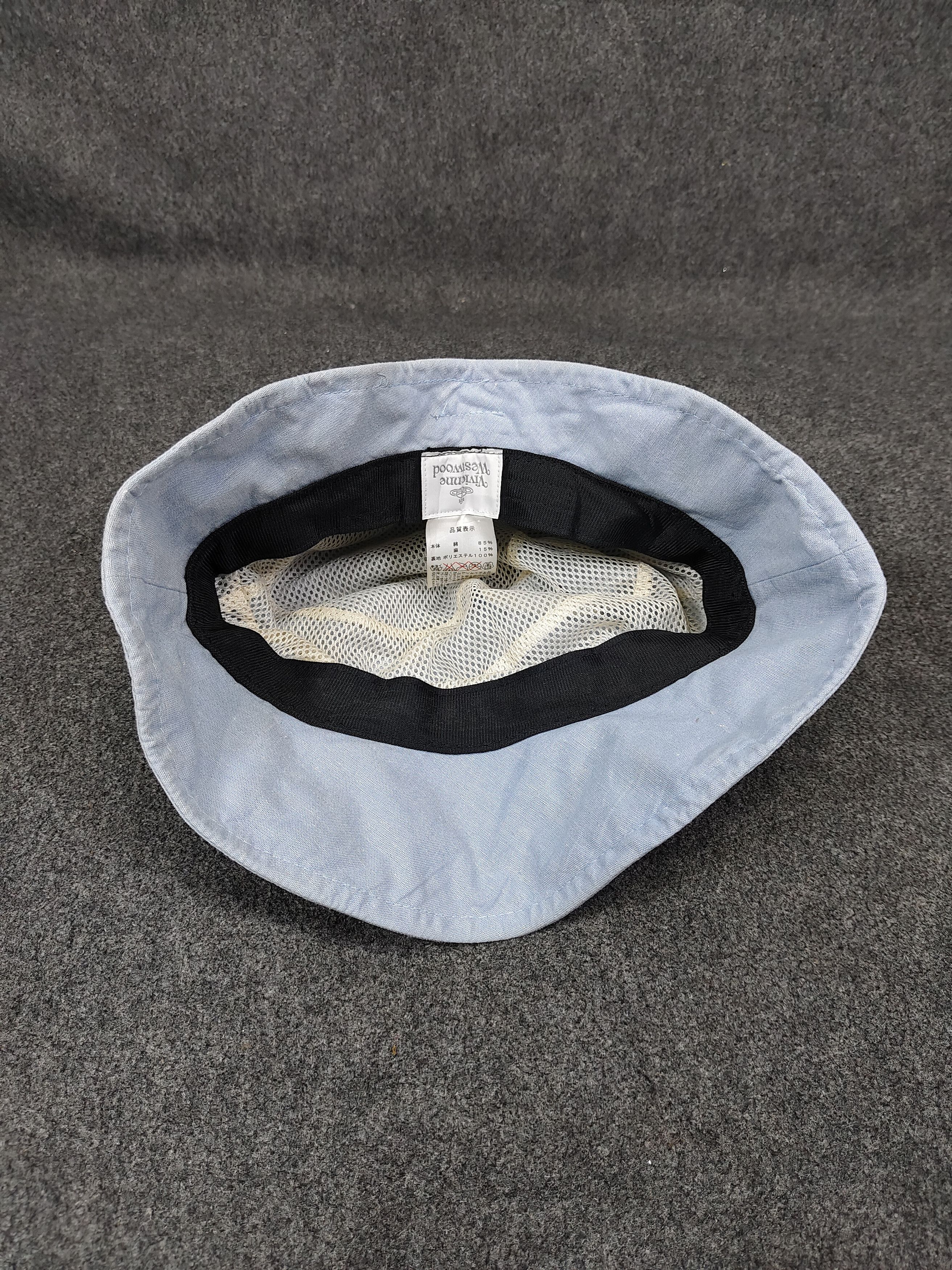 Vivienne Westwood 2000s V.W🇬🇧 Y2K Punk Orb Logo Embroidered Bucket Hat Size ONE SIZE - 6 Thumbnail