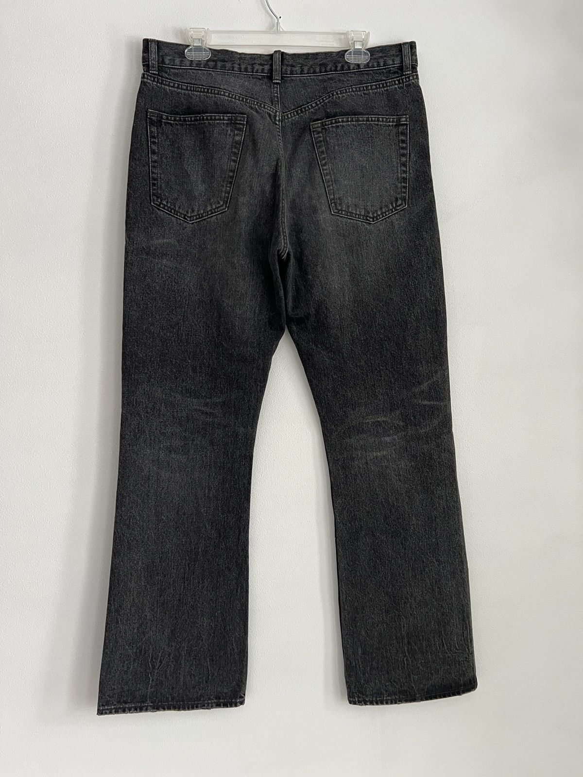 Balenciaga FW 18 Charcoal Whiskered Bootcut Denim - 34 Size US 34 / EU 50 - 4 Thumbnail