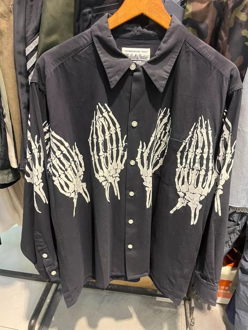 Other Wacko Maria Heaven in Tokyo Skull and Bones Dark Long Slee Size US L / EU 52-54 / 3 - 1 Thumbnail