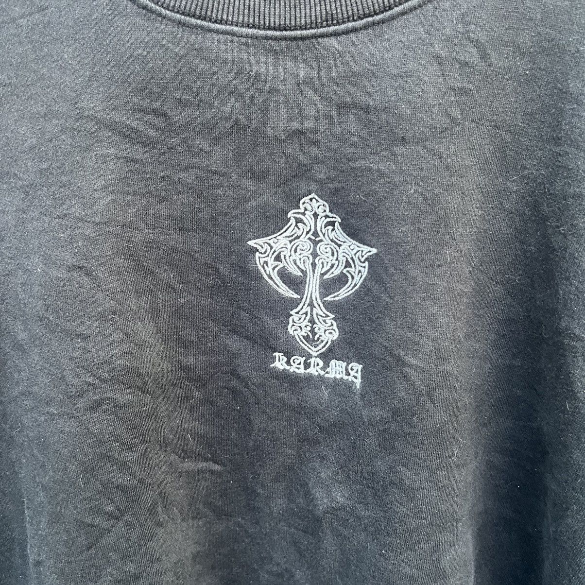 Japanese Brand “y2k style” KARMA TRIBAL TATTOO DISTRESS CREWNECK Size US L / EU 52-54 / 3 - 10 Thumbnail