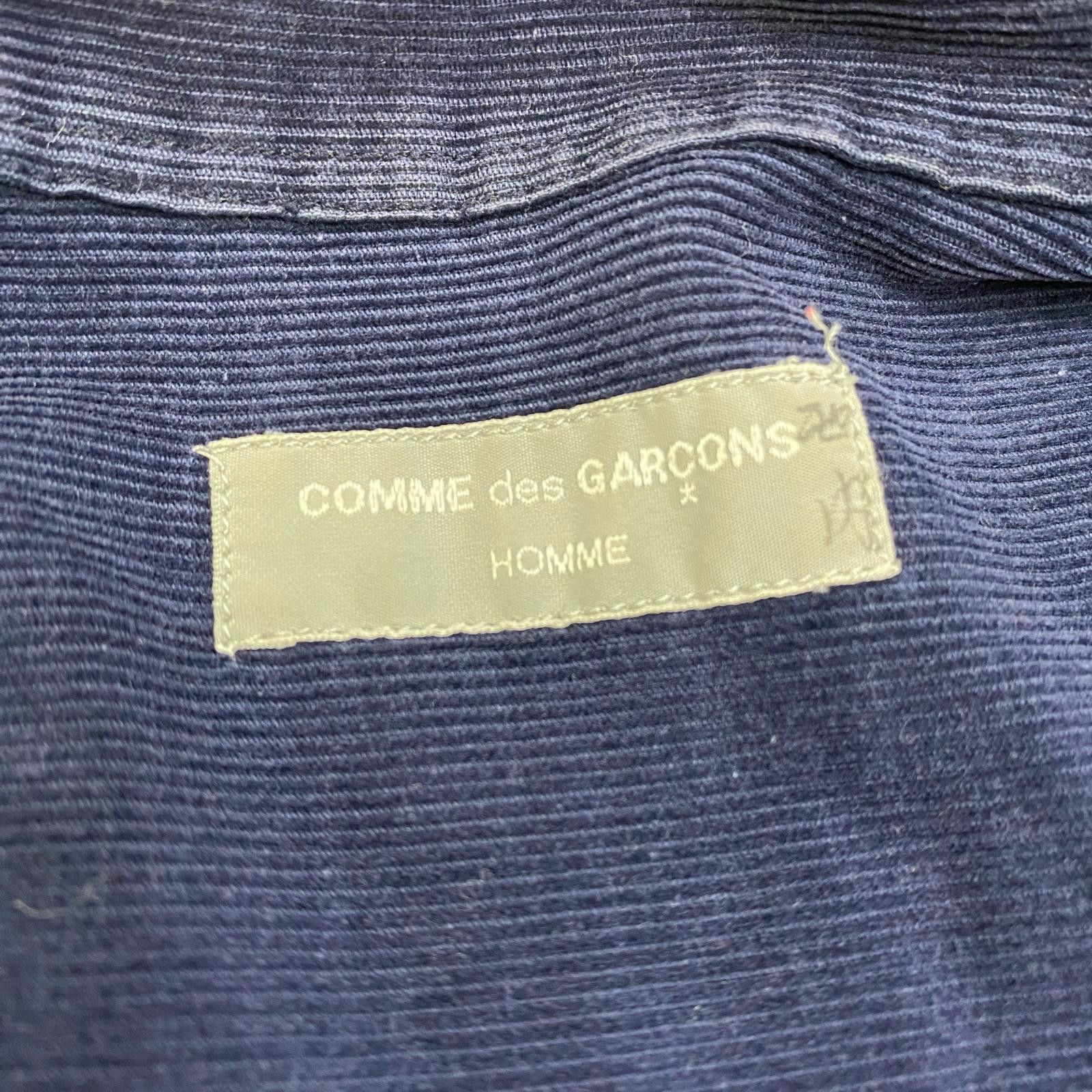 Comme des Garcons Homme Shirt Corduroy zip long sleeve plain pocket zip Navy Size US XL / EU 56 / 4 - 7 Thumbnail