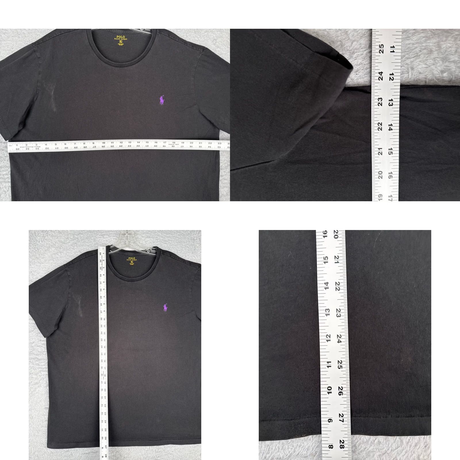 Ralph Lauren VINTAGE Ralph Lauren Shirt Men XL Black Crew Short Sleeve Cotton Jersey Logo Embroidered Classic 90s Sports Size US XL / EU 56 / 4 - 8 Thumbnail