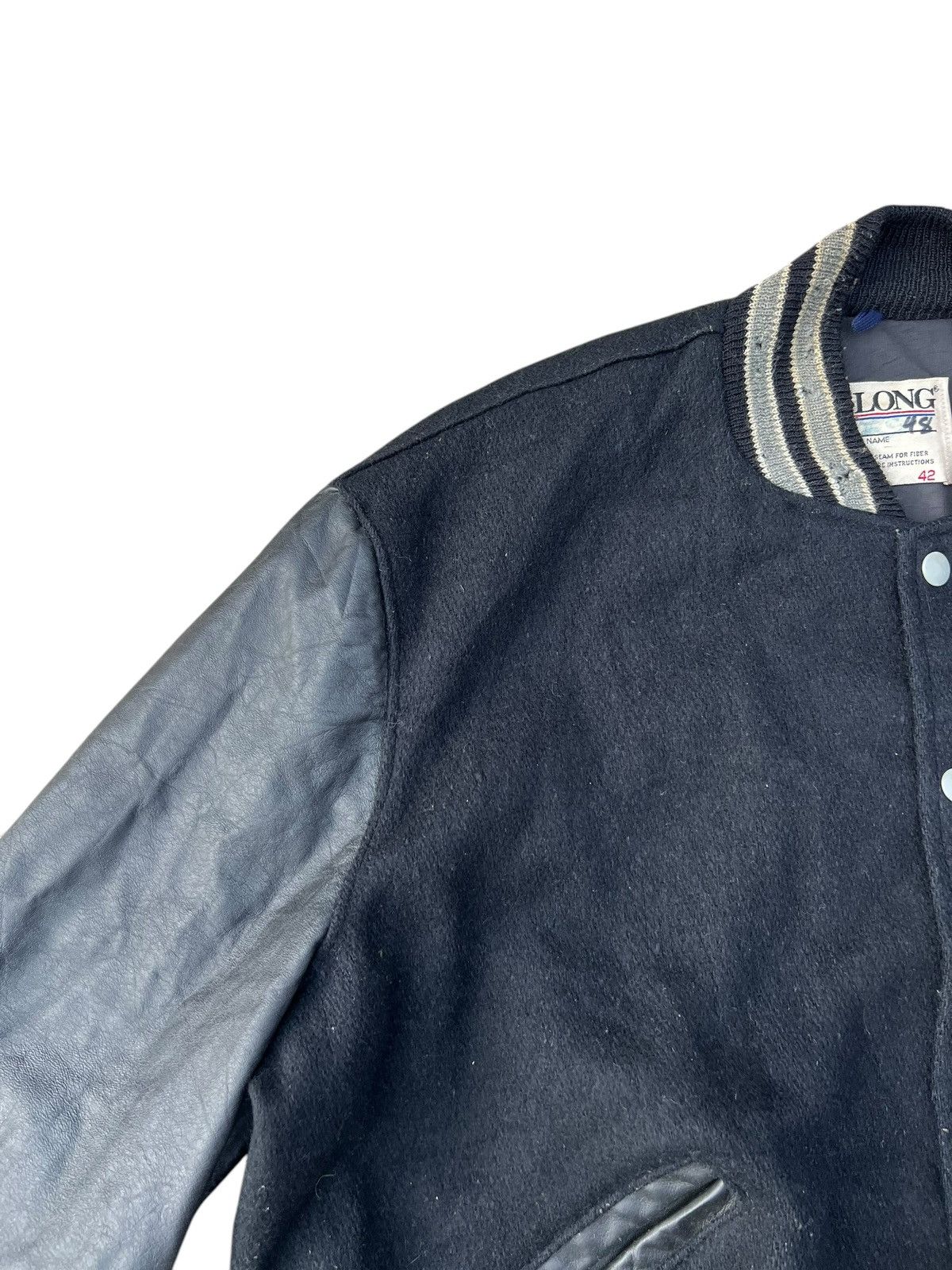 NBA 80s 90s DeLONG Raiders Football Distressed Varsity Jacket Size US L / EU 52-54 / 3 - 5 Thumbnail