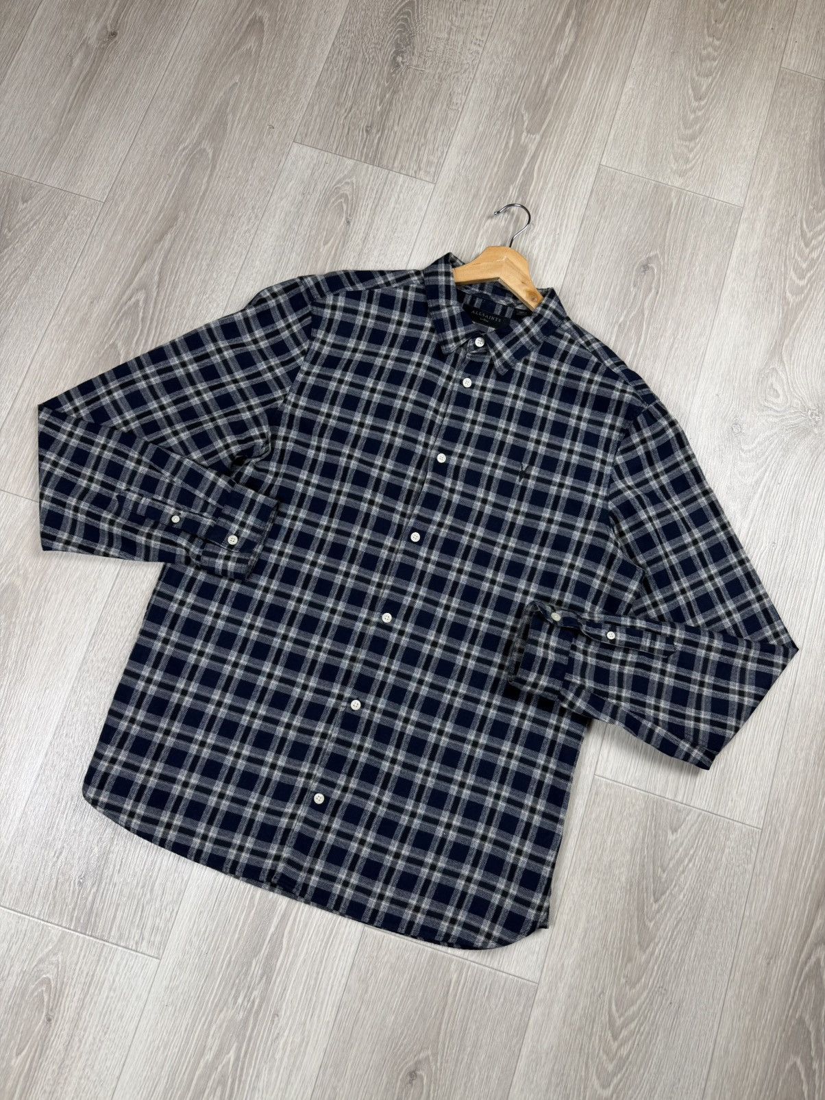 Allsaints Allsaints Oneida LS Shirt Light Flannel Checkered Size L Size US L / EU 52-54 / 3 - 3 Thumbnail