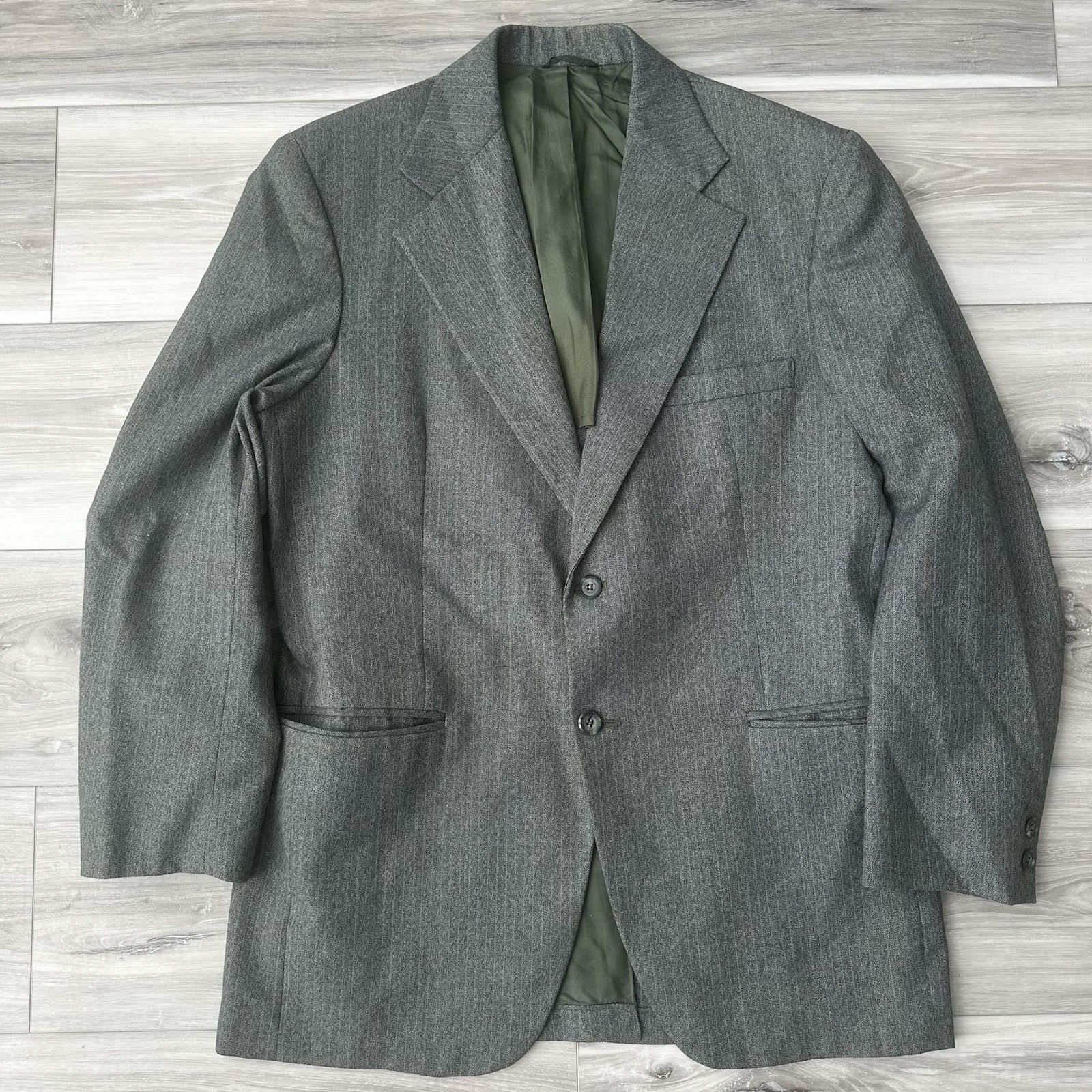 Towncraft VTG 1960s Penneys Towncraft Suit Mens 40R Jacket Coat 32x28 Size 40R - 3 Thumbnail