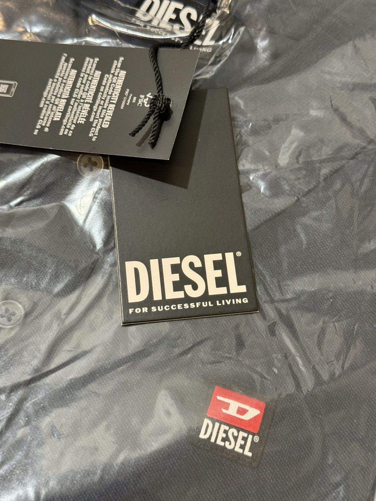 Diesel Diesel polo Smith with patch logo navy US L Size US L / EU 52-54 / 3 - 3 Thumbnail