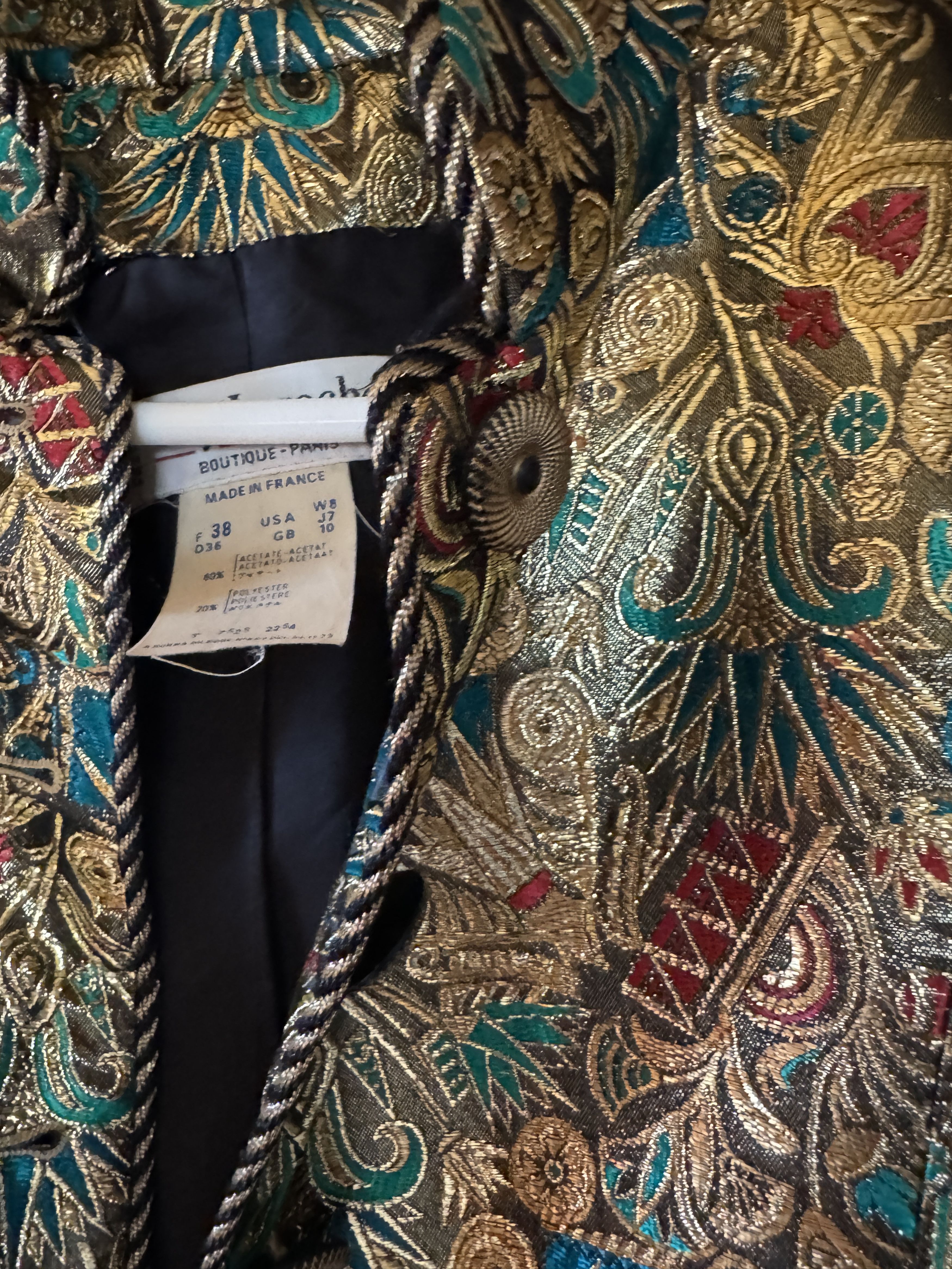 Guy Laroche Gold Brocade Vintage Jacket Size S / US 4 / IT 40 - 6 Thumbnail