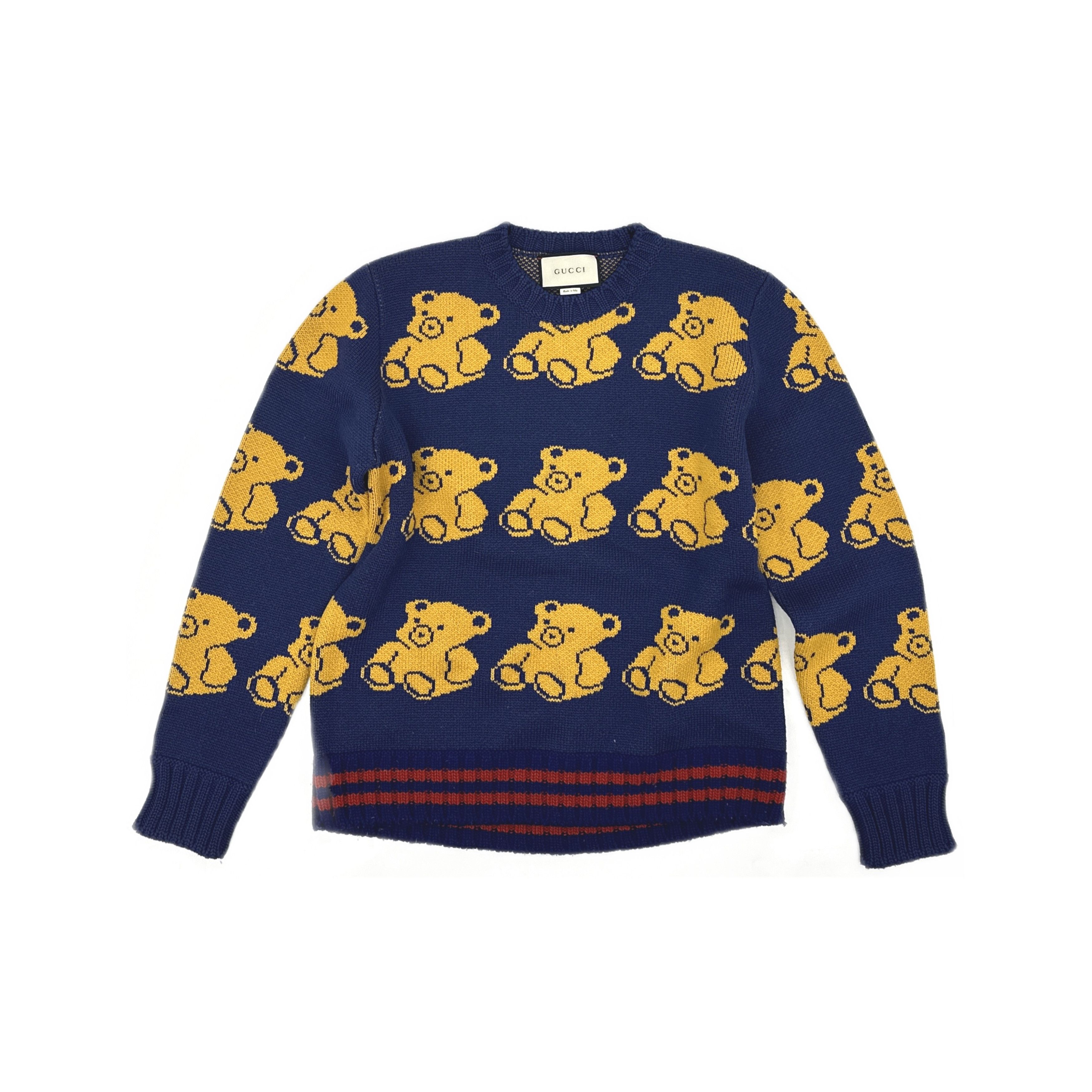 Gucci Gucci Bear Pattern Knit Sweater XL Size US XL / EU 56 / 4 - 1 Thumbnail