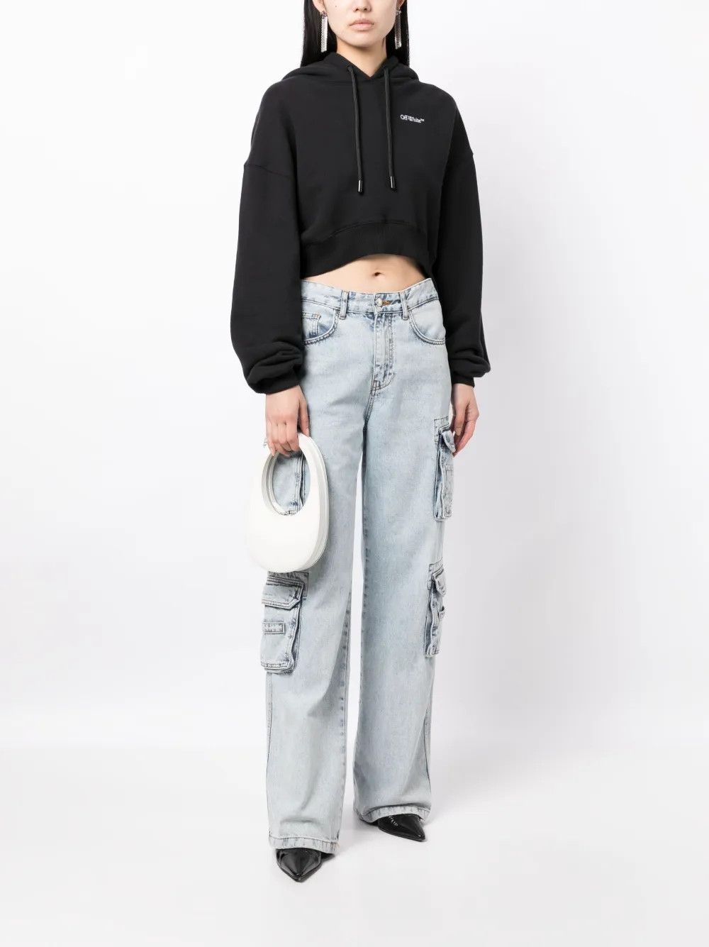 Off-White o1y1225 Logo Hoodie in Black Size M / US 6-8 / IT 42-44 - 5 Thumbnail