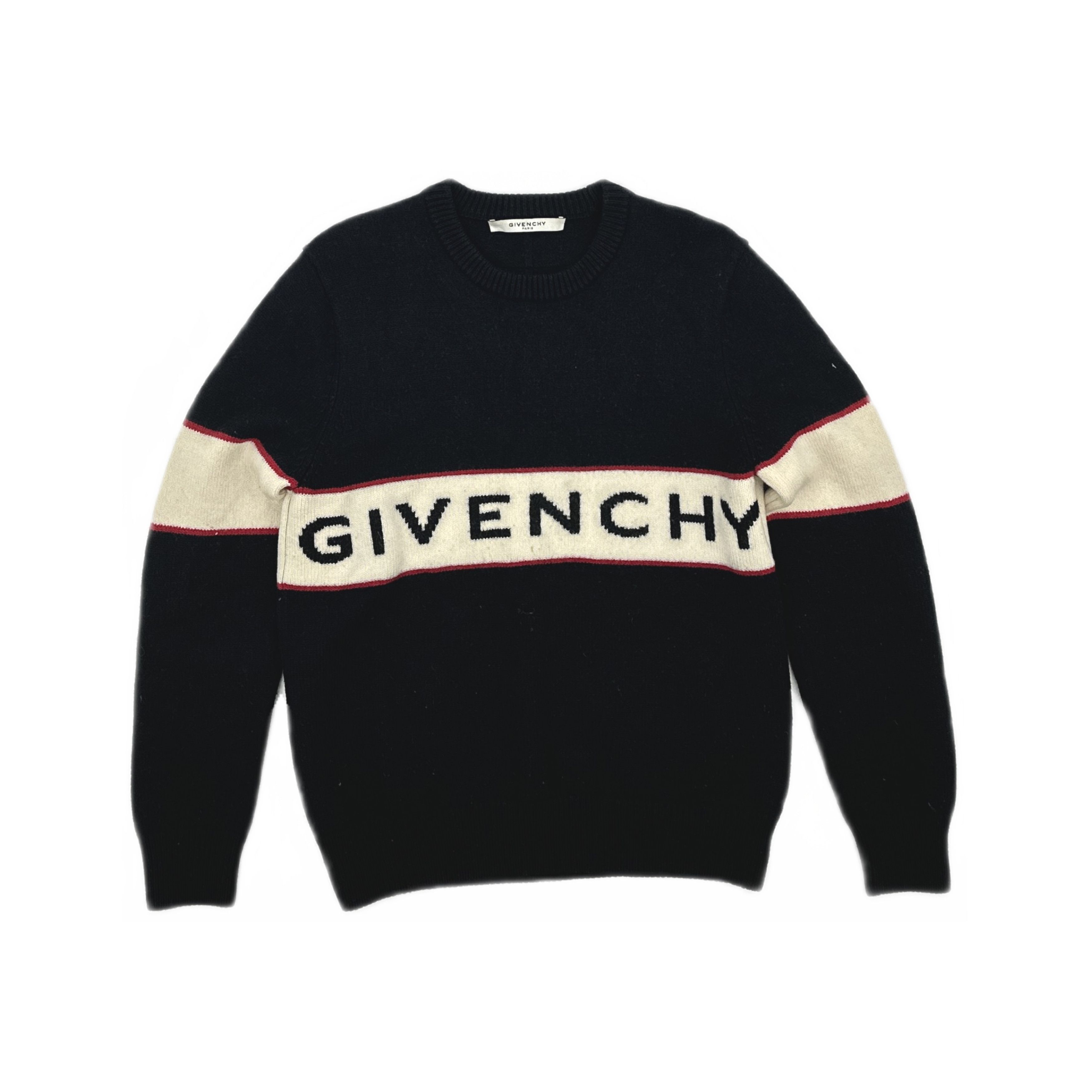 Givenchy Givenchy Logo Wool Sweater Black Size M Size US M / EU 48-50 / 2 - 1 Thumbnail