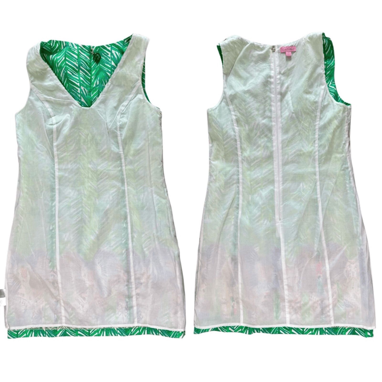 Lilly Pulitzer Lilly Pulitzer Tandie Shift Dress Green Elephants 10 Coastal Size L / US 10 / IT 46 - 12 Thumbnail