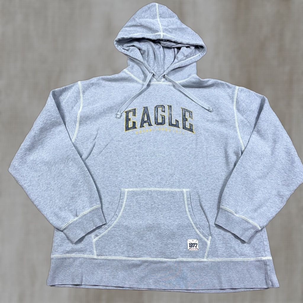 American Eagle Outfitters VINTAGE American Eagle Outfitters Hoodie Men 2XL Gray Sweatshirt AE77 Spellout Hooded Embroidered Logo Classic Sports Pullover Sweatshirt Mens Size US XXL / EU 58 / 5 - 1 Thumbnail