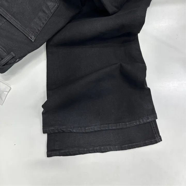 Rick Owens Rick Owens DRKSHDW Black Flared Denim Pants for Women -2508 Size 28" / US 6 / IT 42 - 4 Thumbnail