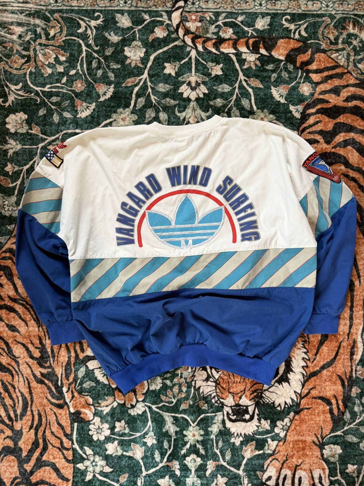 Adidas Vintage 80s Adidas Vanguard Windsurfing Pullover Size US L / EU 52-54 / 3 - 3 Thumbnail