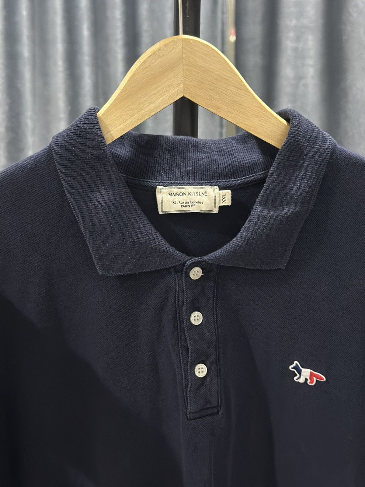 Maison Kitsune Maison Kitsune Fox Polo Shirt Size US XL / EU 56 / 4 - 2 Thumbnail