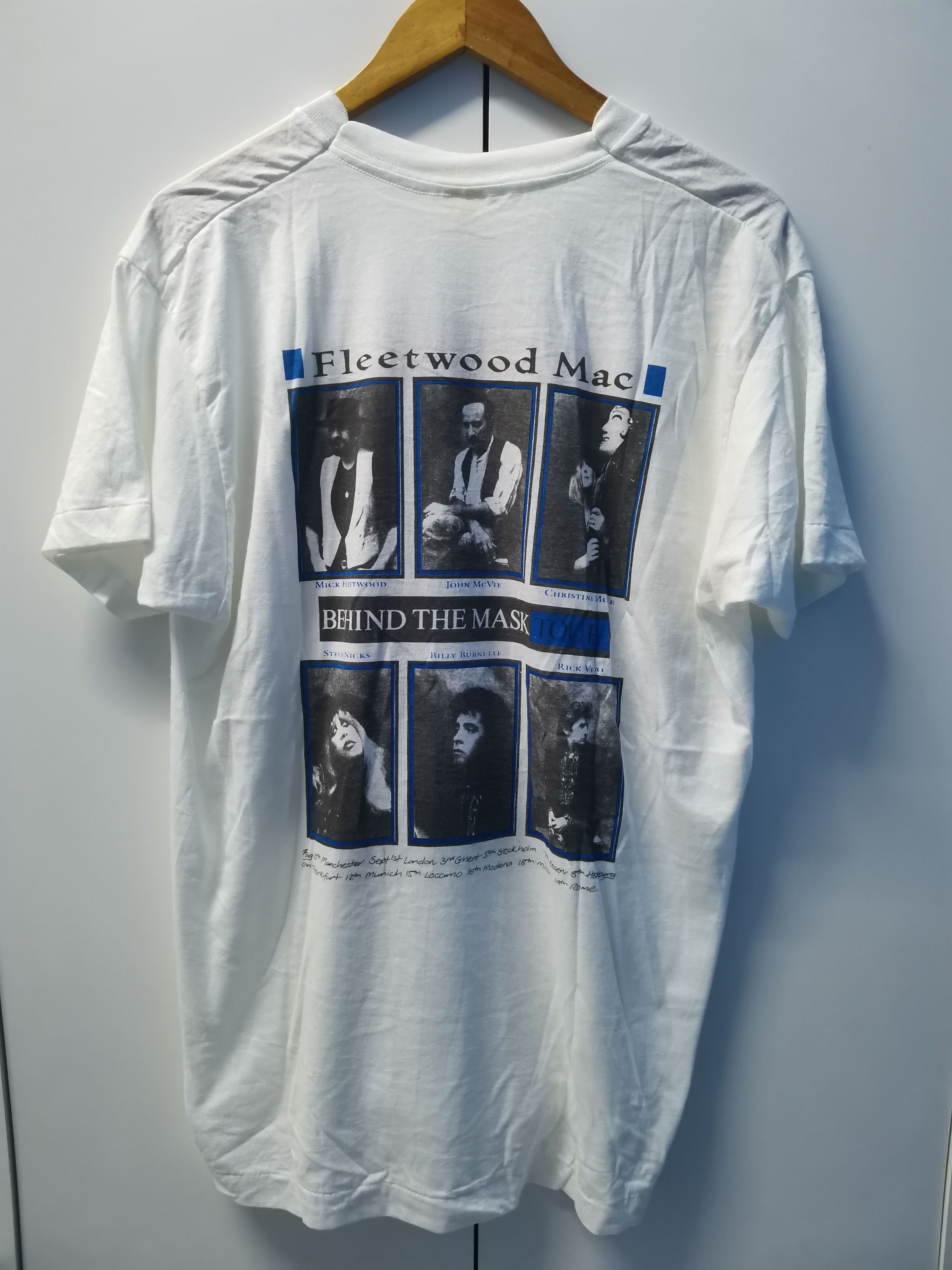 Band Tees Vintage Fleetwood Mac Behind The Masked Tour Tee Stitches Size US XXL / EU 58 / 5 - 4 Thumbnail