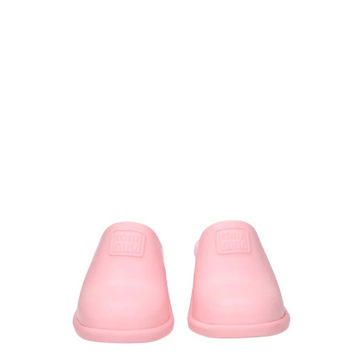 Miu Miu ob1o1e1124 Rubber Slippers in Pink Size US 9 / IT 39 - 3 Thumbnail