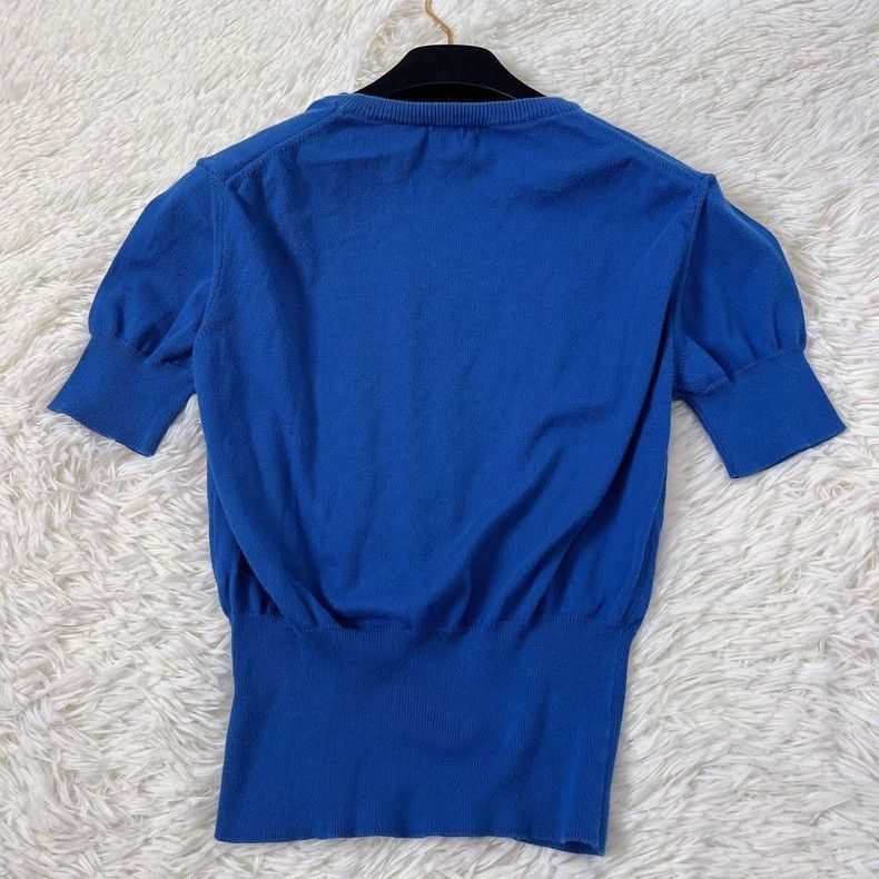 Vivienne Westwood Vivienne Westwood Blue and white knit short sleeves Size M / US 6-8 / IT 42-44 - 3 Thumbnail