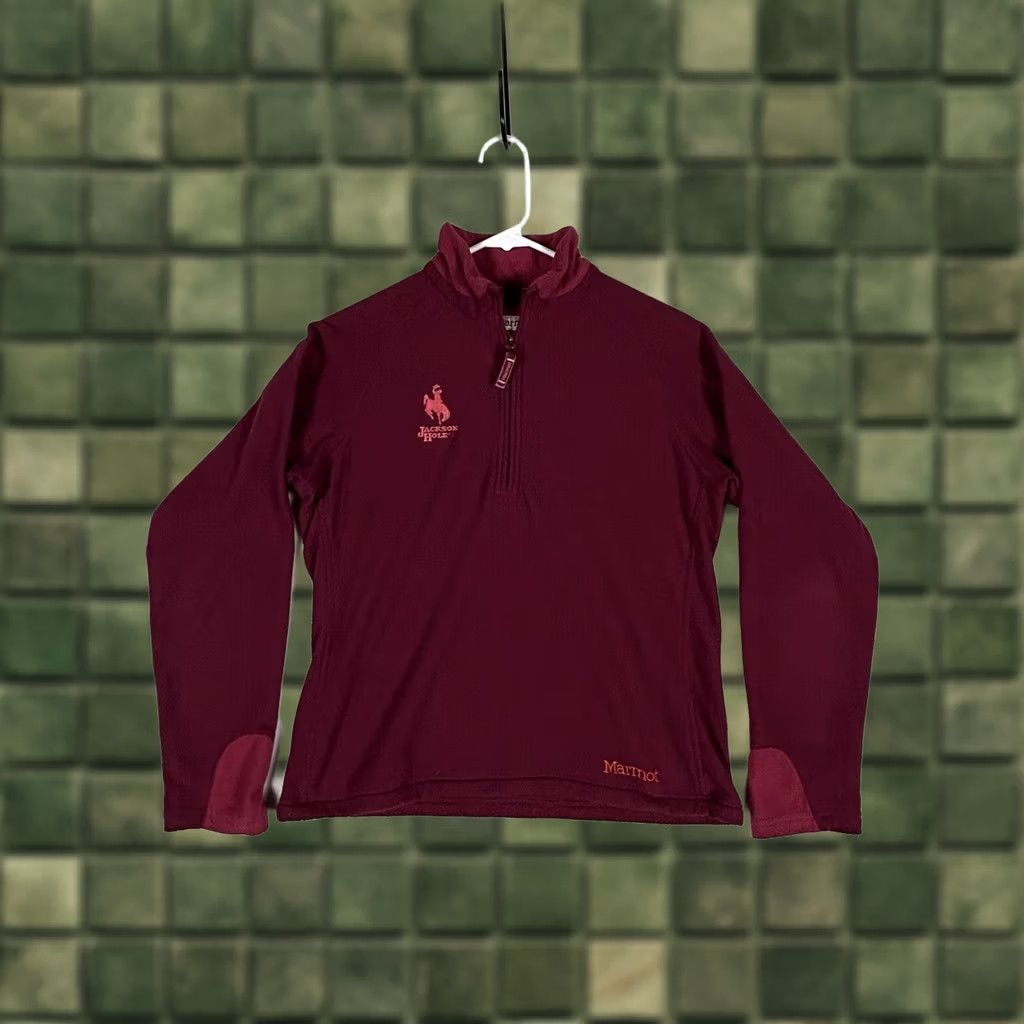 Marmot Marmot Red Fleece Pullover - Womens Medium - Jackson Hole Hiking Size M / US 6-8 / IT 42-44 - 1 Thumbnail