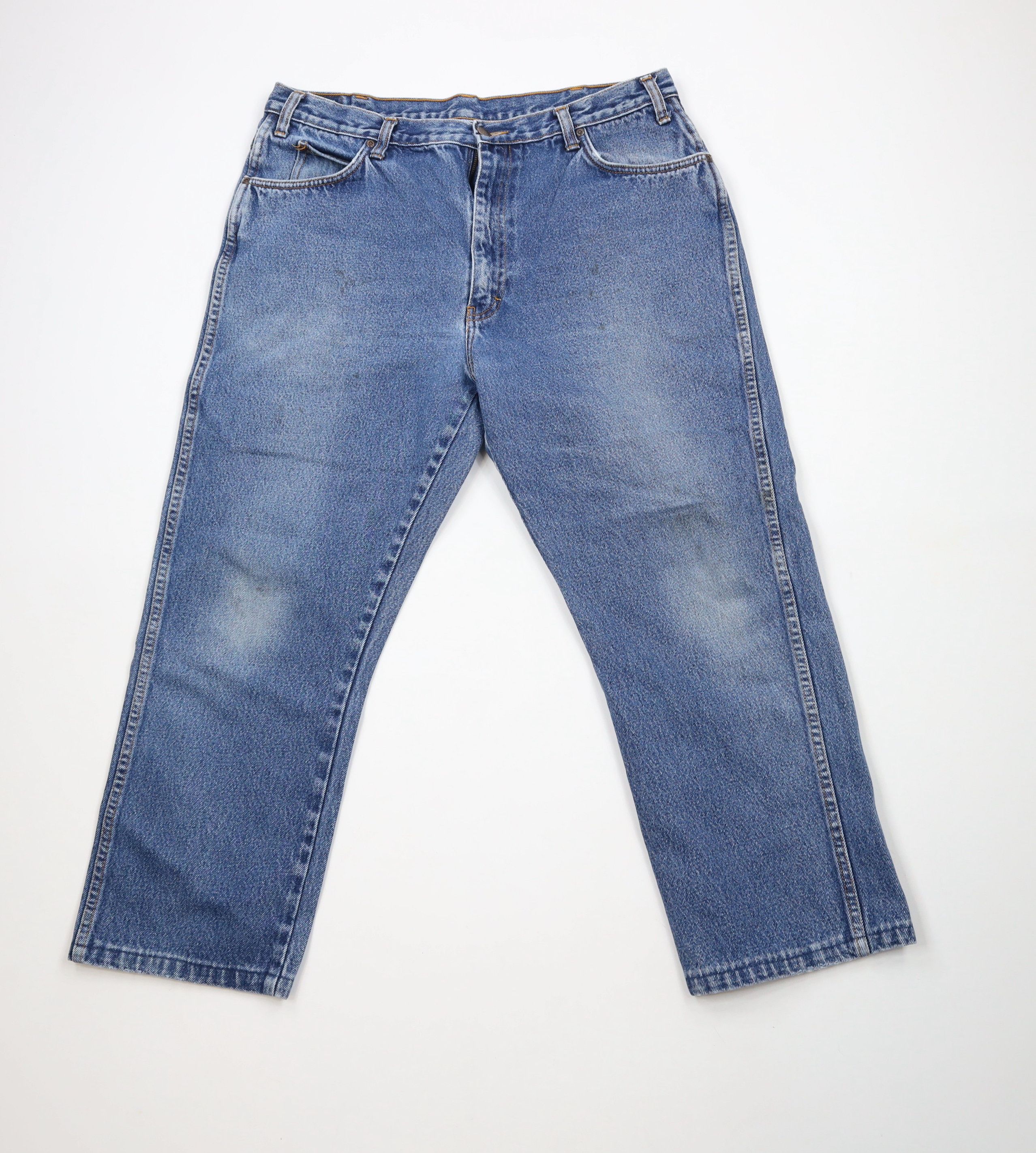 Dickies × Vintage Vintage Dickies Spell Out Straight Leg Denim Jeans Blue Size US 36 / EU 52 - 1 Thumbnail