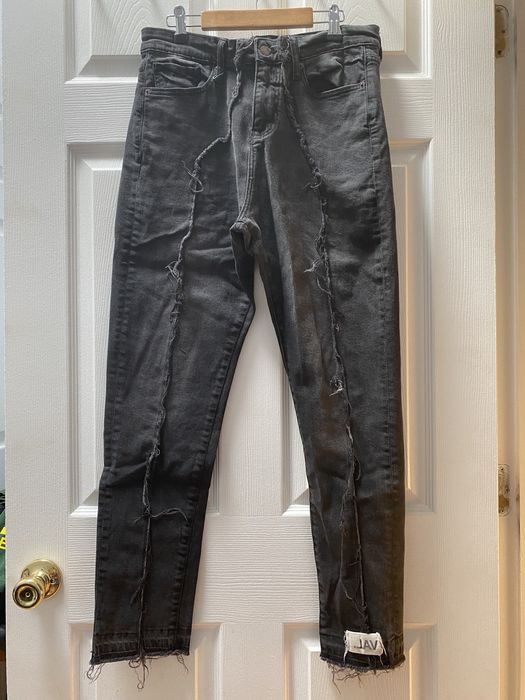 Val Kristopher Val Kristopher Frayed Denim - Washed Black | Grailed