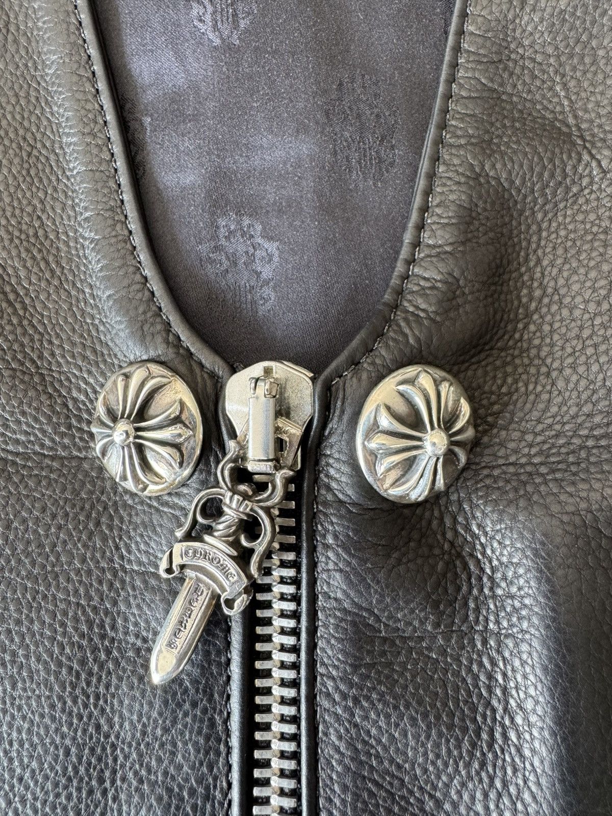 Chrome Hearts CHROME HEARTS New Calfskin Patch Vest Size 50L - 4 Thumbnail