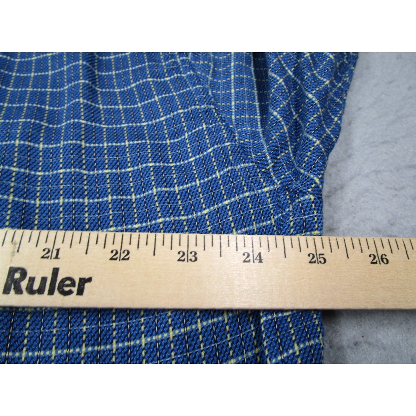 Nordstrom VINTAGE Gitman Bros Shirt Mens XL Blue Button-Up Cotton Long Sleeve Check 1950s-Current Mens Size US XL / EU 56 / 4 - 7 Thumbnail