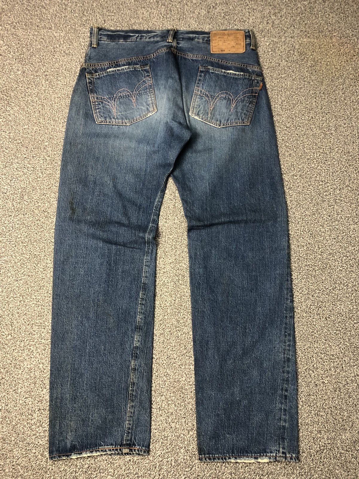 Edwin × Japanese Brand × Vintage 💥RARE💥Vintage Faded EDWIN 505 Half Salvedge Jeans Size US 37 - 14 Thumbnail