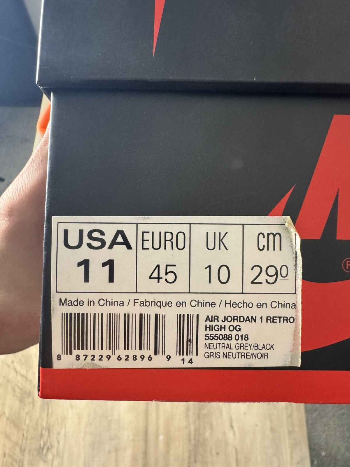 Jordan Brand × Nike jordan 1 neutral grey hyper crimson Size US 11 / EU 44 - 9 Thumbnail