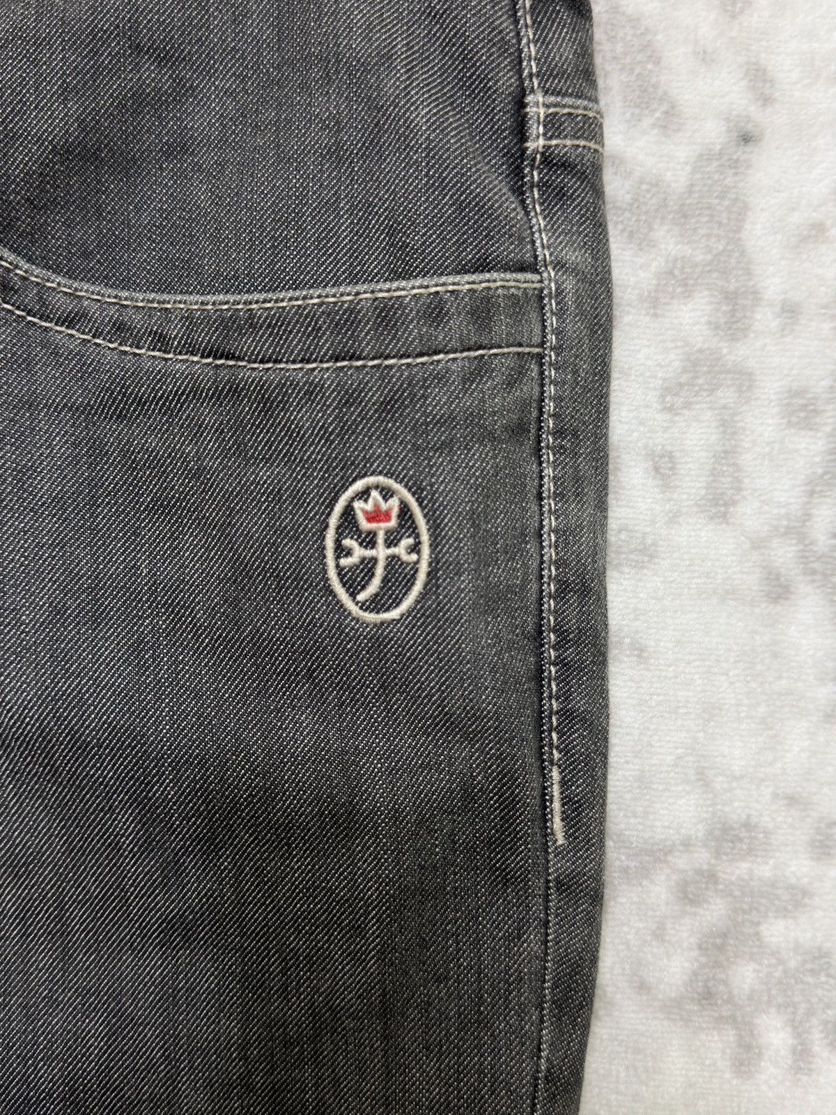Jean Charles De Castelbajac Castelbajac Embroidered Back Pocket Denim Y2K Straight Fit Size US 33 - 8 Thumbnail